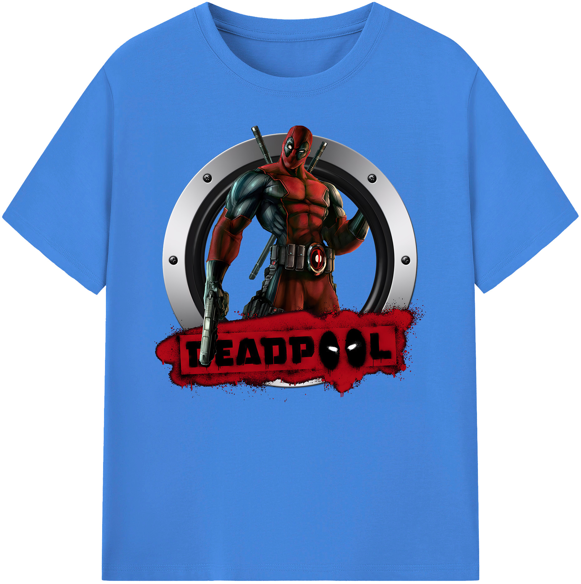 （画像用） Deadpool デッドプール 綿100％ メンズ半袖Tシャツ｜肌触りやわらか＆通気性