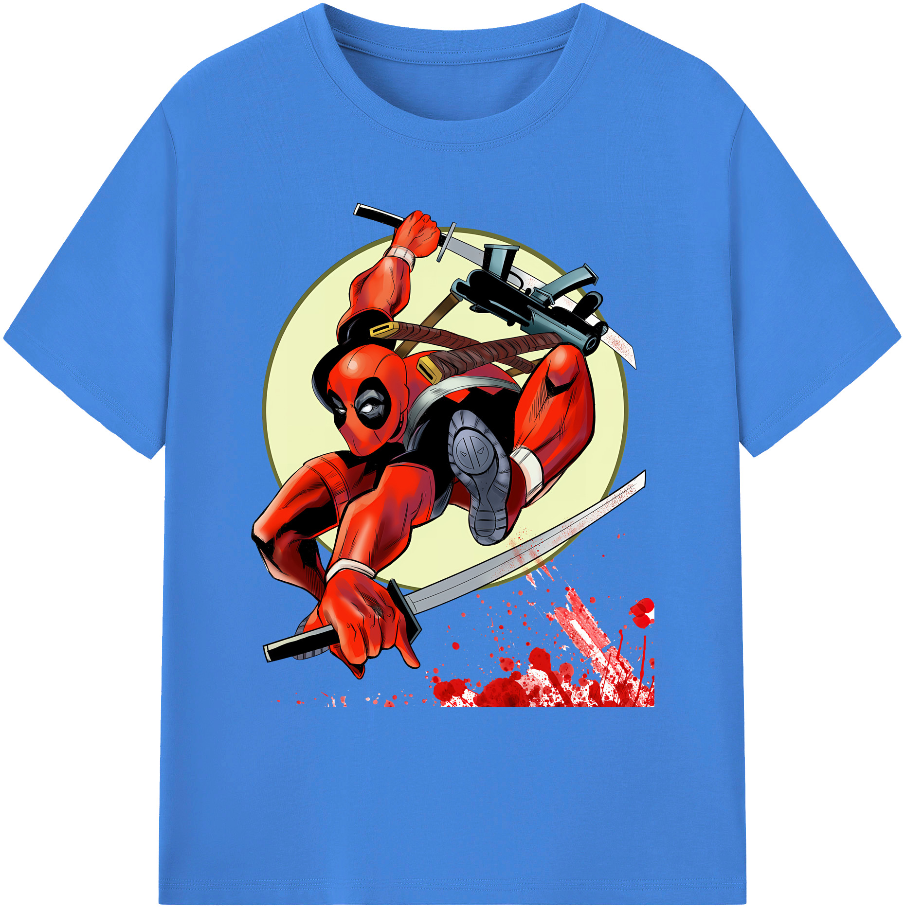 （画像用） Deadpool デッドプール 綿100％ メンズ半袖Tシャツ｜肌触りやわらか＆通気性