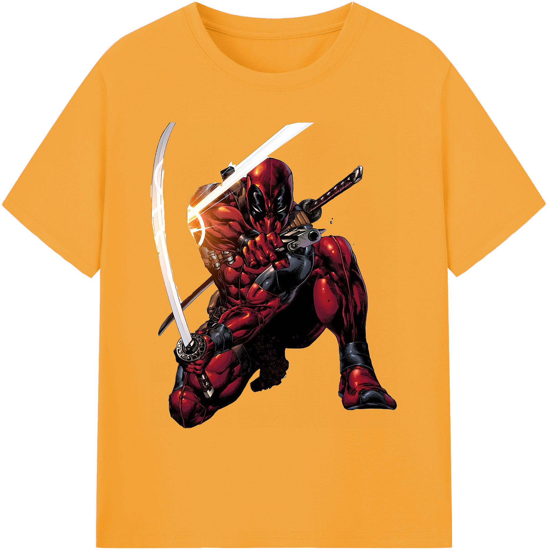 （画像用） Deadpool デッドプール 綿100％ メンズ半袖Tシャツ｜肌触りやわらか＆通気性