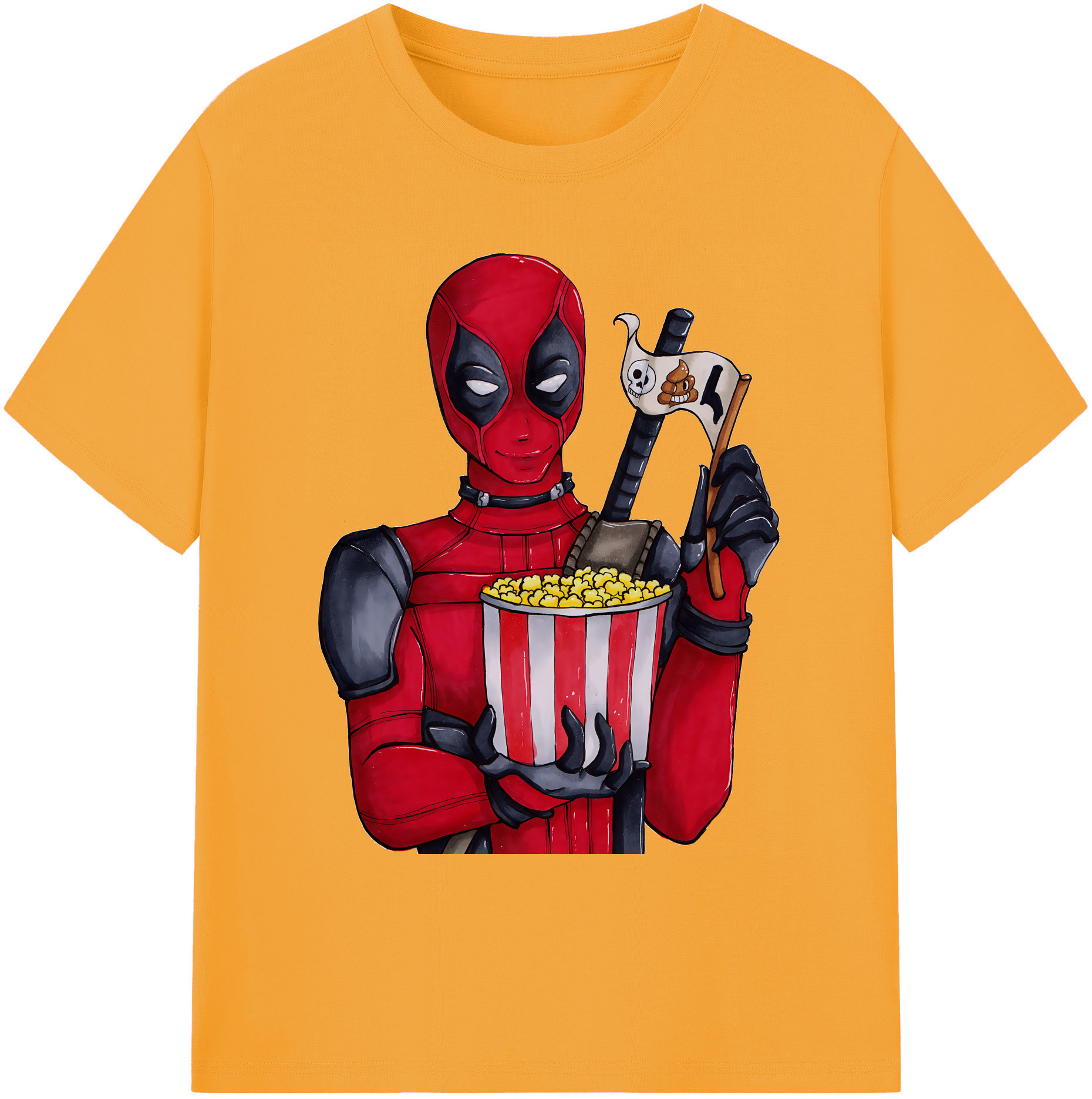 （画像用） Deadpool デッドプール 綿100％ メンズ半袖Tシャツ｜肌触りやわらか＆通気性
