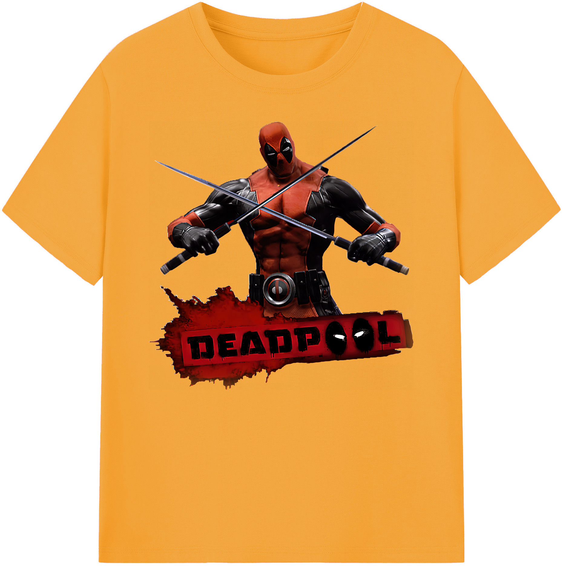 （画像用） Deadpool デッドプール 綿100％ メンズ半袖Tシャツ｜肌触りやわらか＆通気性