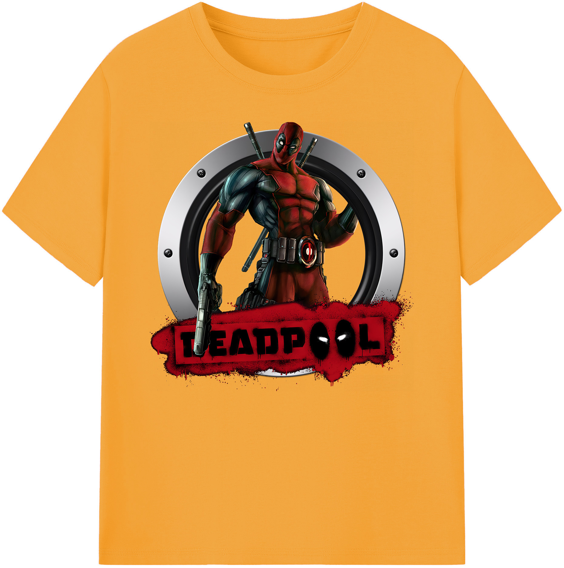 （画像用） Deadpool デッドプール 綿100％ メンズ半袖Tシャツ｜肌触りやわらか＆通気性