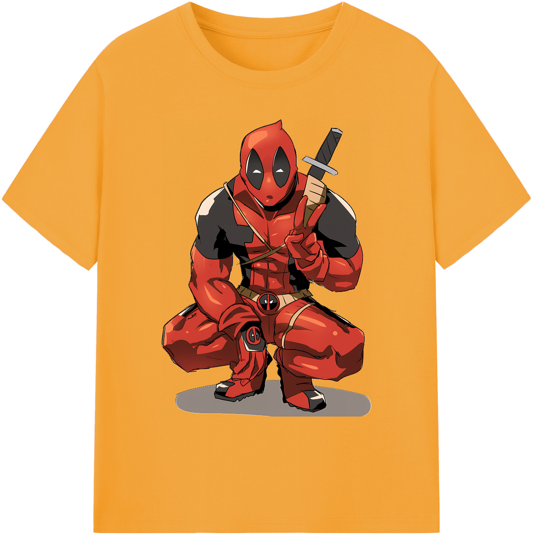 （画像用） Deadpool デッドプール 綿100％ メンズ半袖Tシャツ｜肌触りやわらか＆通気性