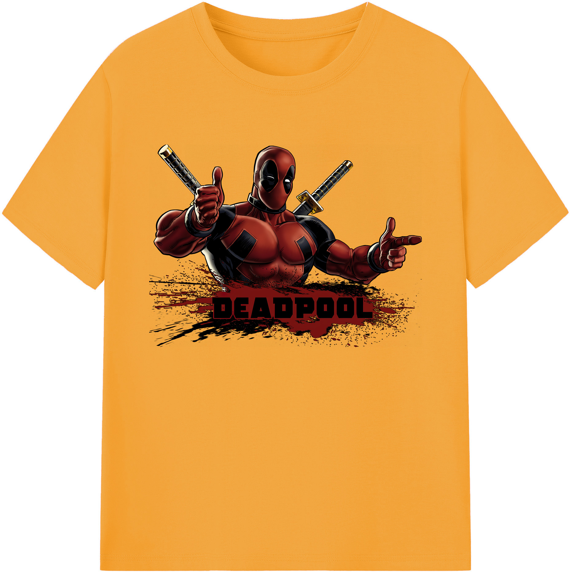 （画像用） Deadpool デッドプール 綿100％ メンズ半袖Tシャツ｜肌触りやわらか＆通気性