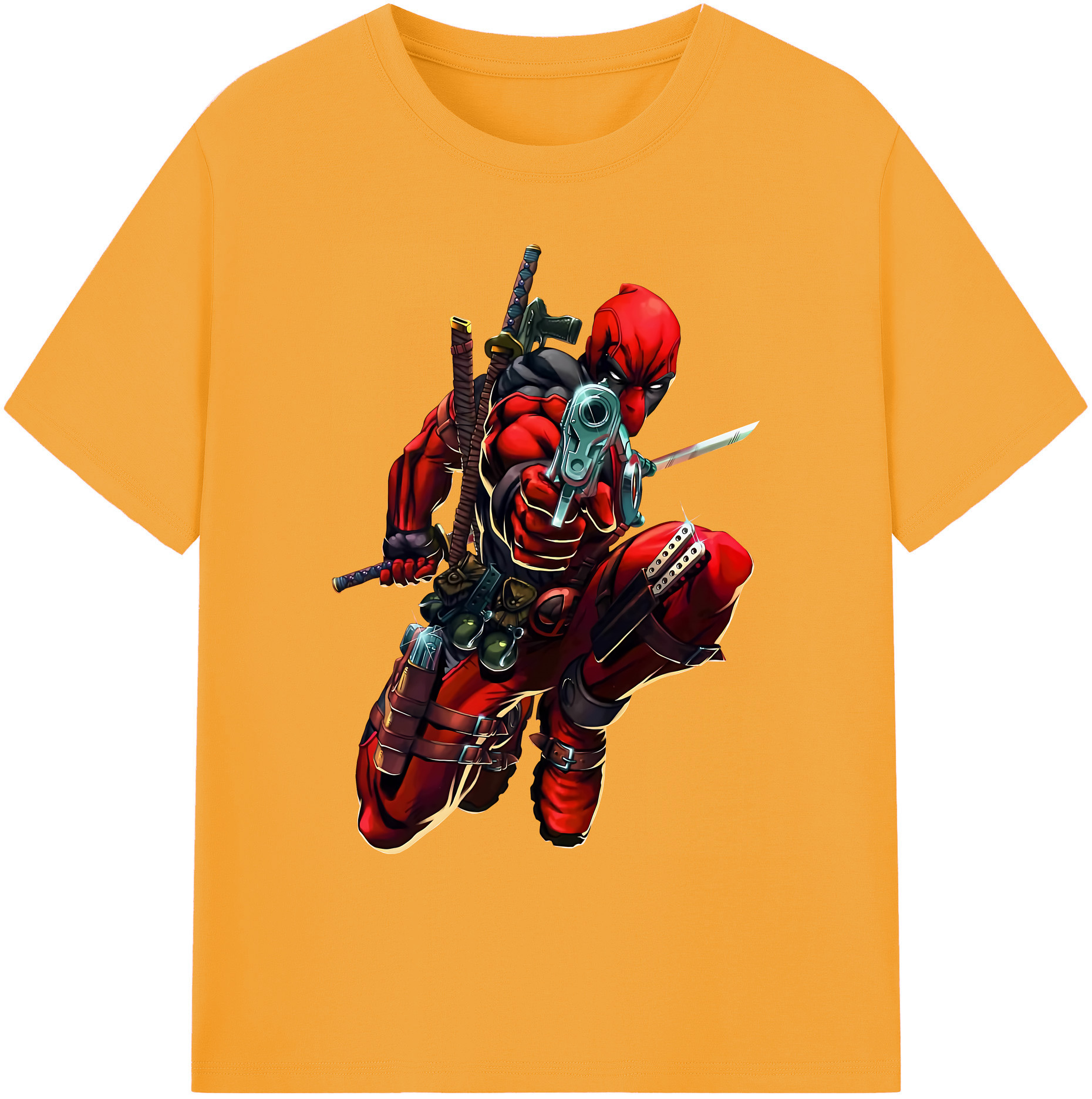 （画像用） Deadpool デッドプール 綿100％ メンズ半袖Tシャツ｜肌触りやわらか＆通気性