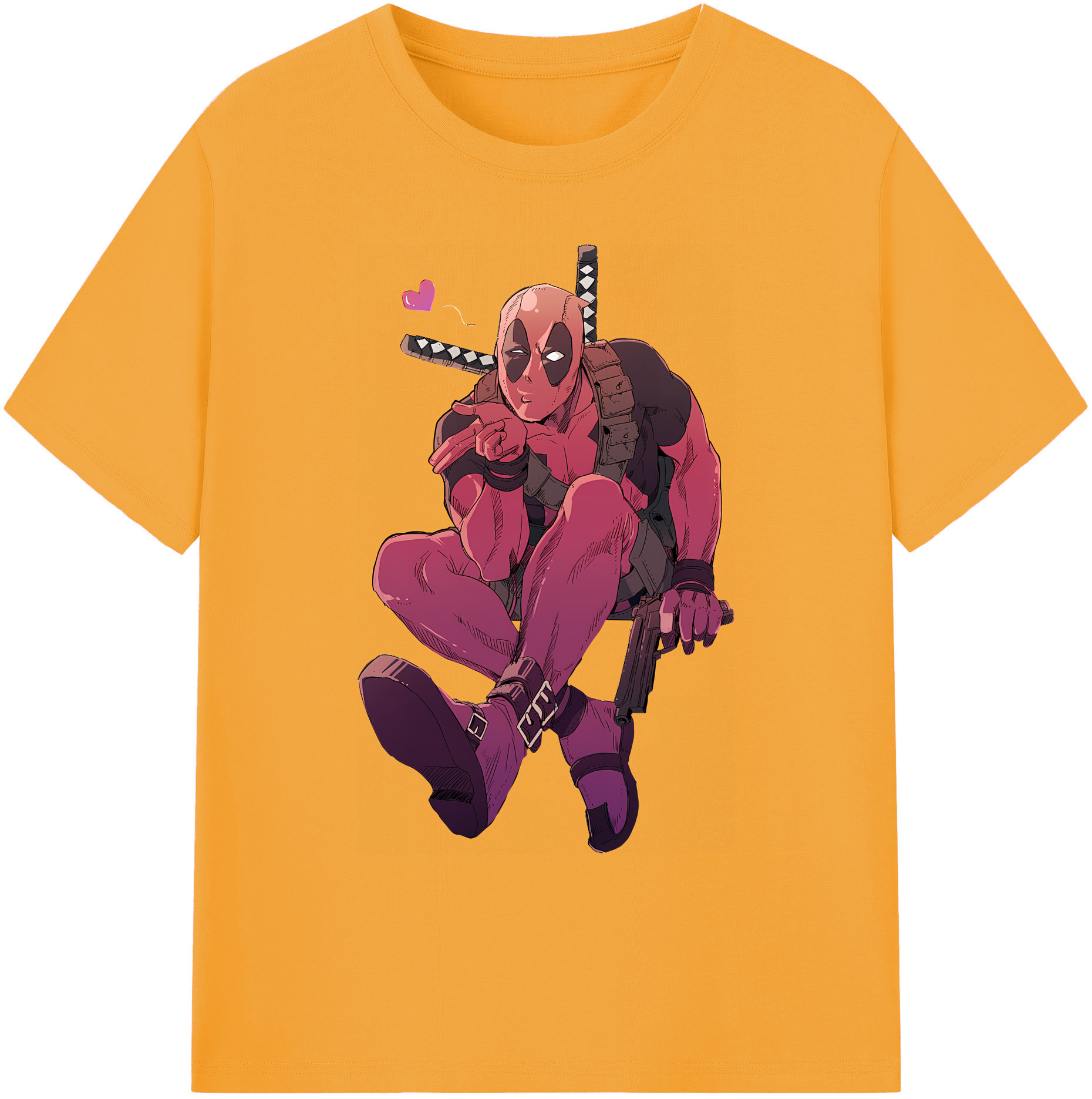 （画像用） Deadpool デッドプール 綿100％ メンズ半袖Tシャツ｜肌触りやわらか＆通気性
