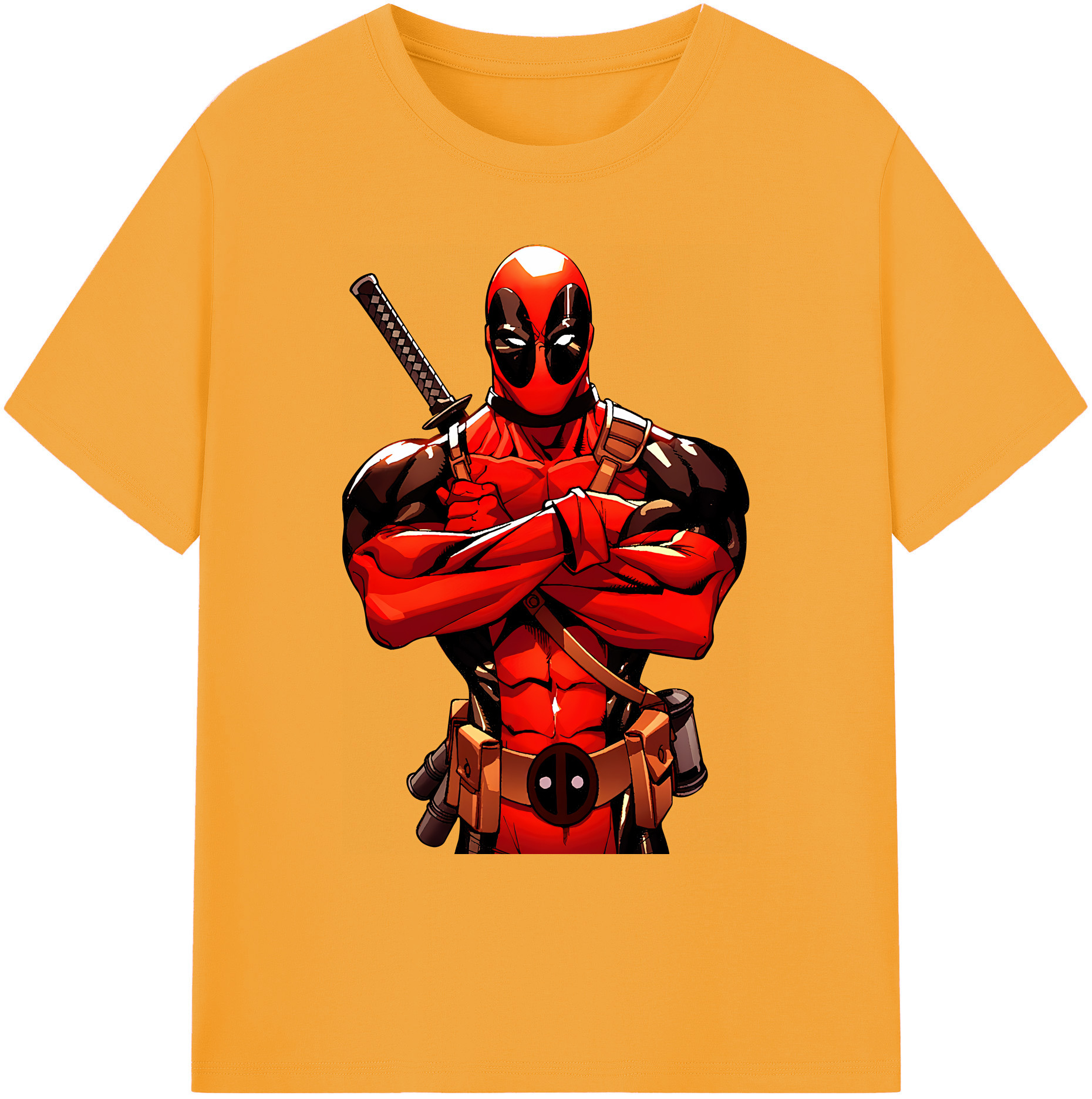 （画像用） Deadpool デッドプール 綿100％ メンズ半袖Tシャツ｜肌触りやわらか＆通気性