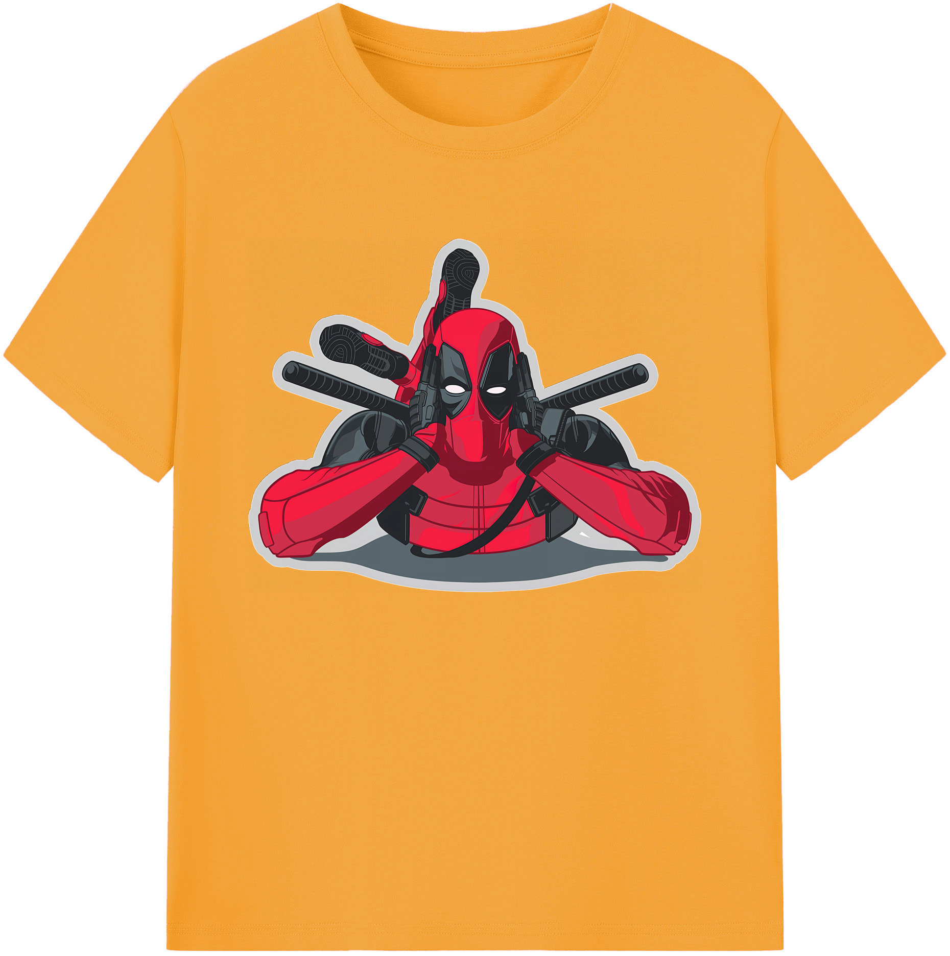 （画像用） Deadpool デッドプール 綿100％ メンズ半袖Tシャツ｜肌触りやわらか＆通気性