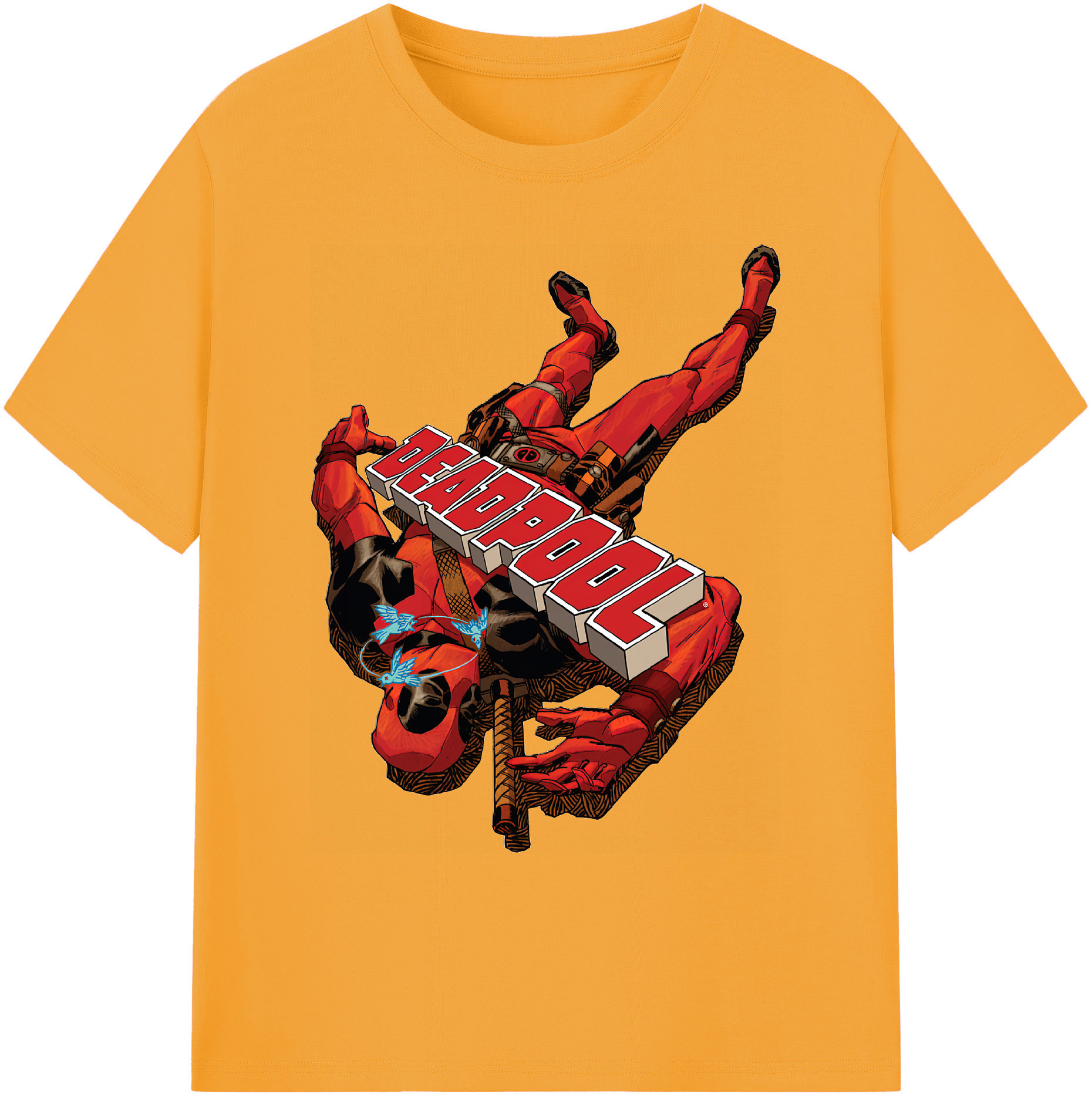 （画像用） Deadpool デッドプール 綿100％ メンズ半袖Tシャツ｜肌触りやわらか＆通気性