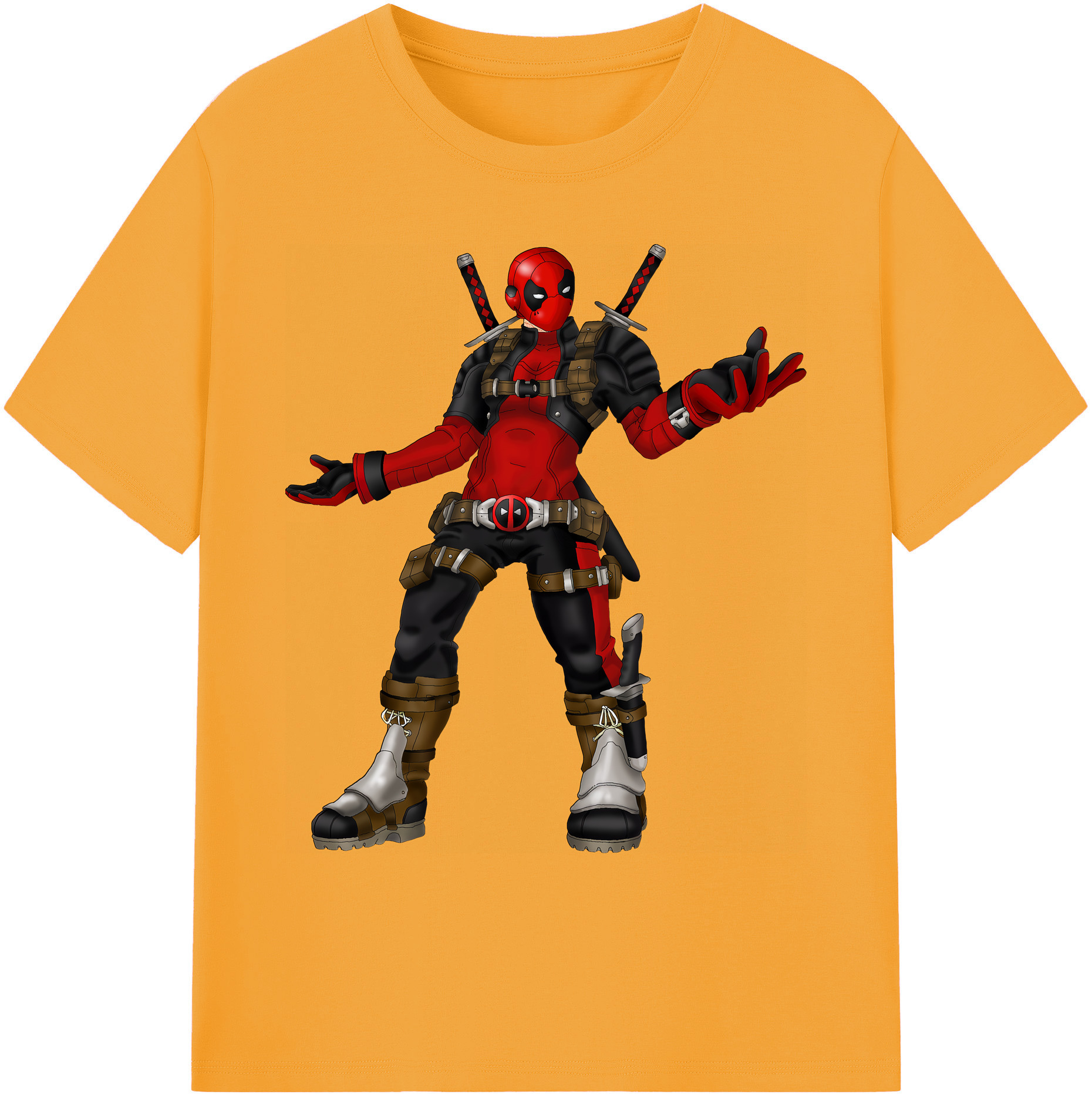 （画像用） Deadpool デッドプール 綿100％ メンズ半袖Tシャツ｜肌触りやわらか＆通気性