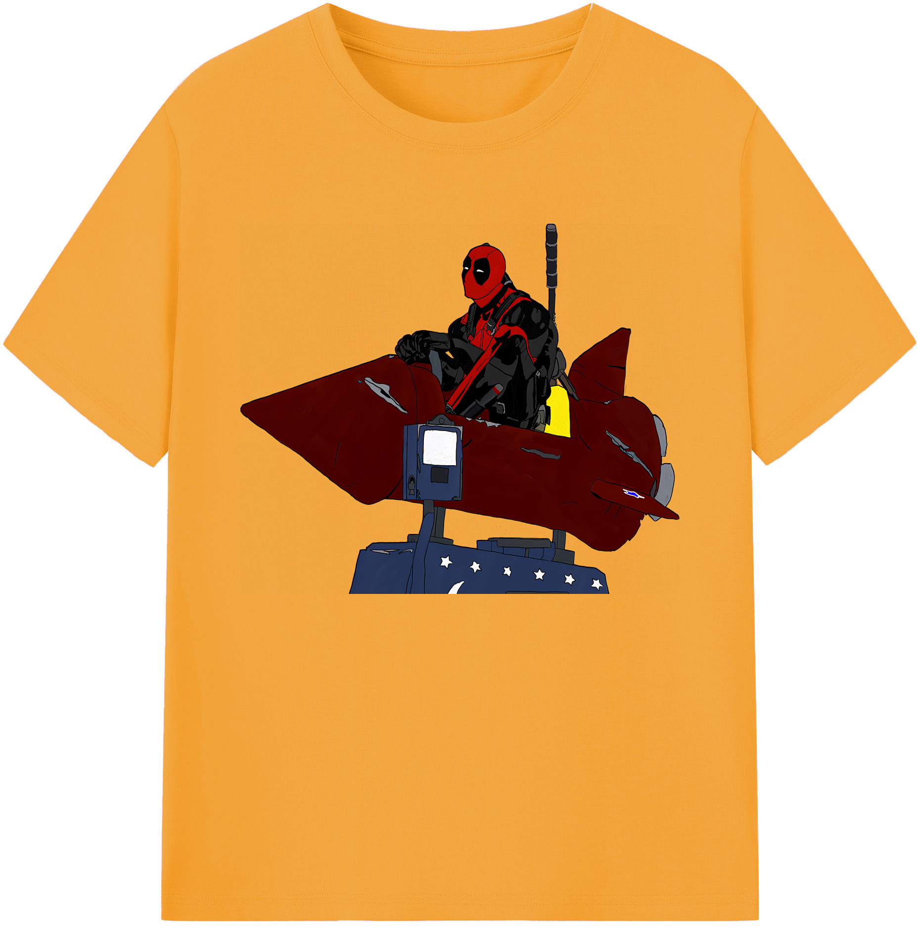（画像用） Deadpool デッドプール 綿100％ メンズ半袖Tシャツ｜肌触りやわらか＆通気性