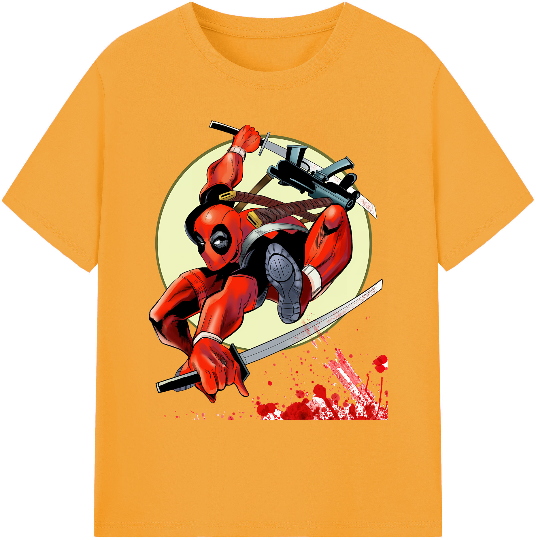 （画像用） Deadpool デッドプール 綿100％ メンズ半袖Tシャツ｜肌触りやわらか＆通気性