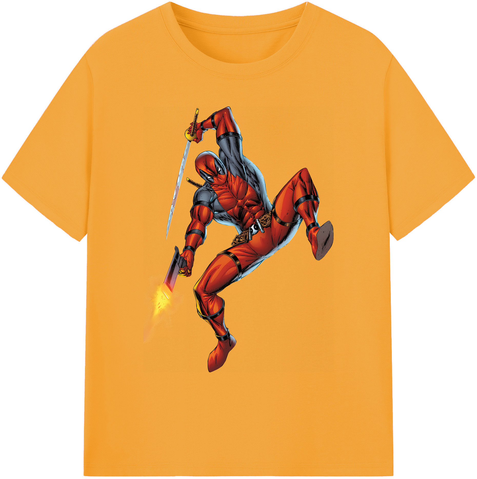 （画像用） Deadpool デッドプール 綿100％ メンズ半袖Tシャツ｜肌触りやわらか＆通気性
