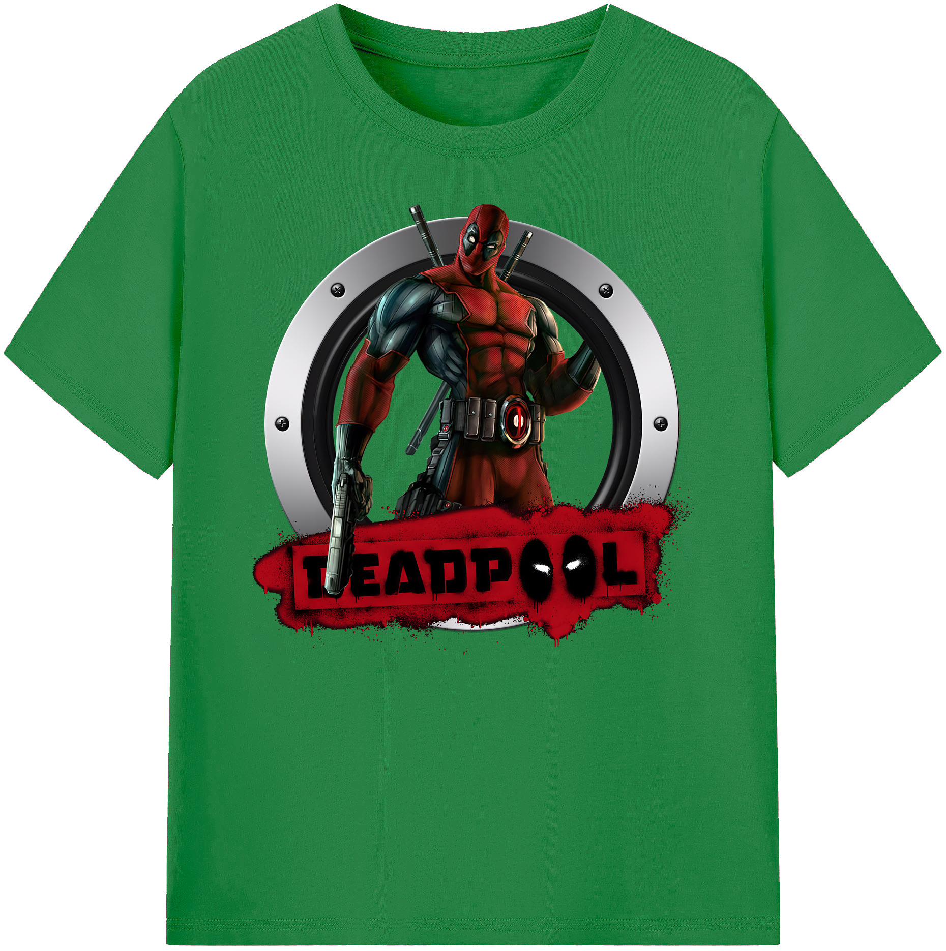 （画像用） Deadpool デッドプール 綿100％ メンズ半袖Tシャツ｜肌触りやわらか＆通気性