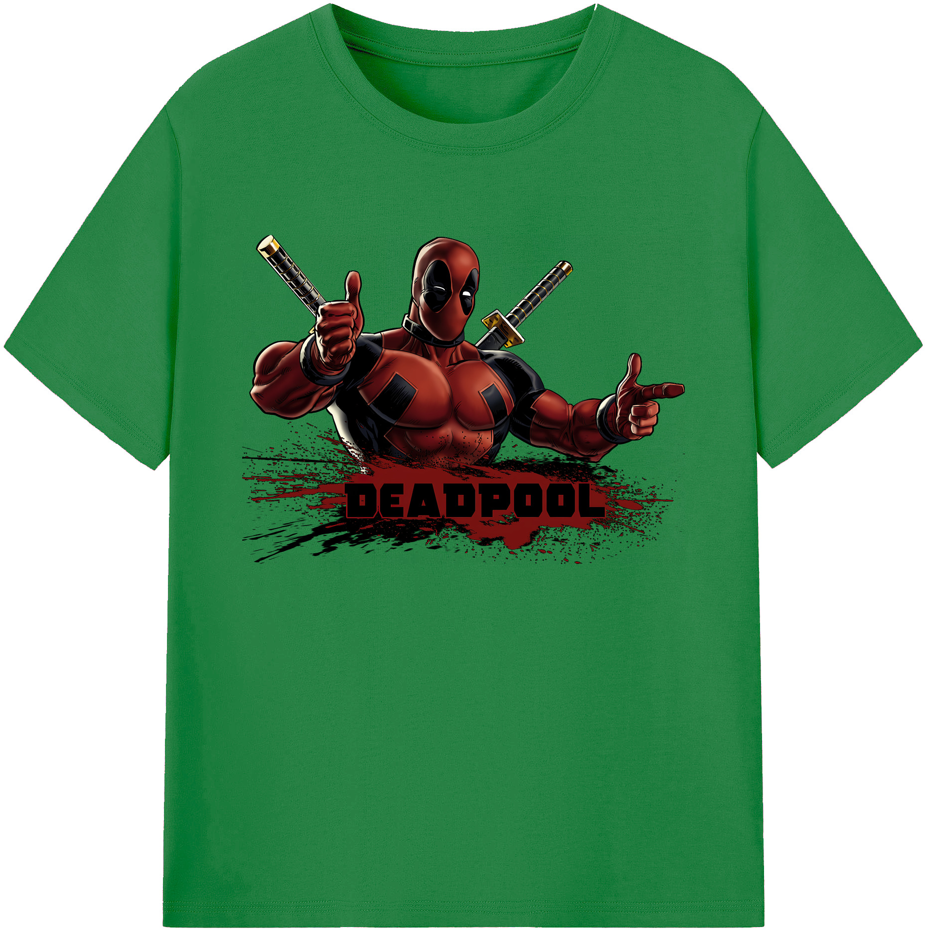 （画像用） Deadpool デッドプール 綿100％ メンズ半袖Tシャツ｜肌触りやわらか＆通気性