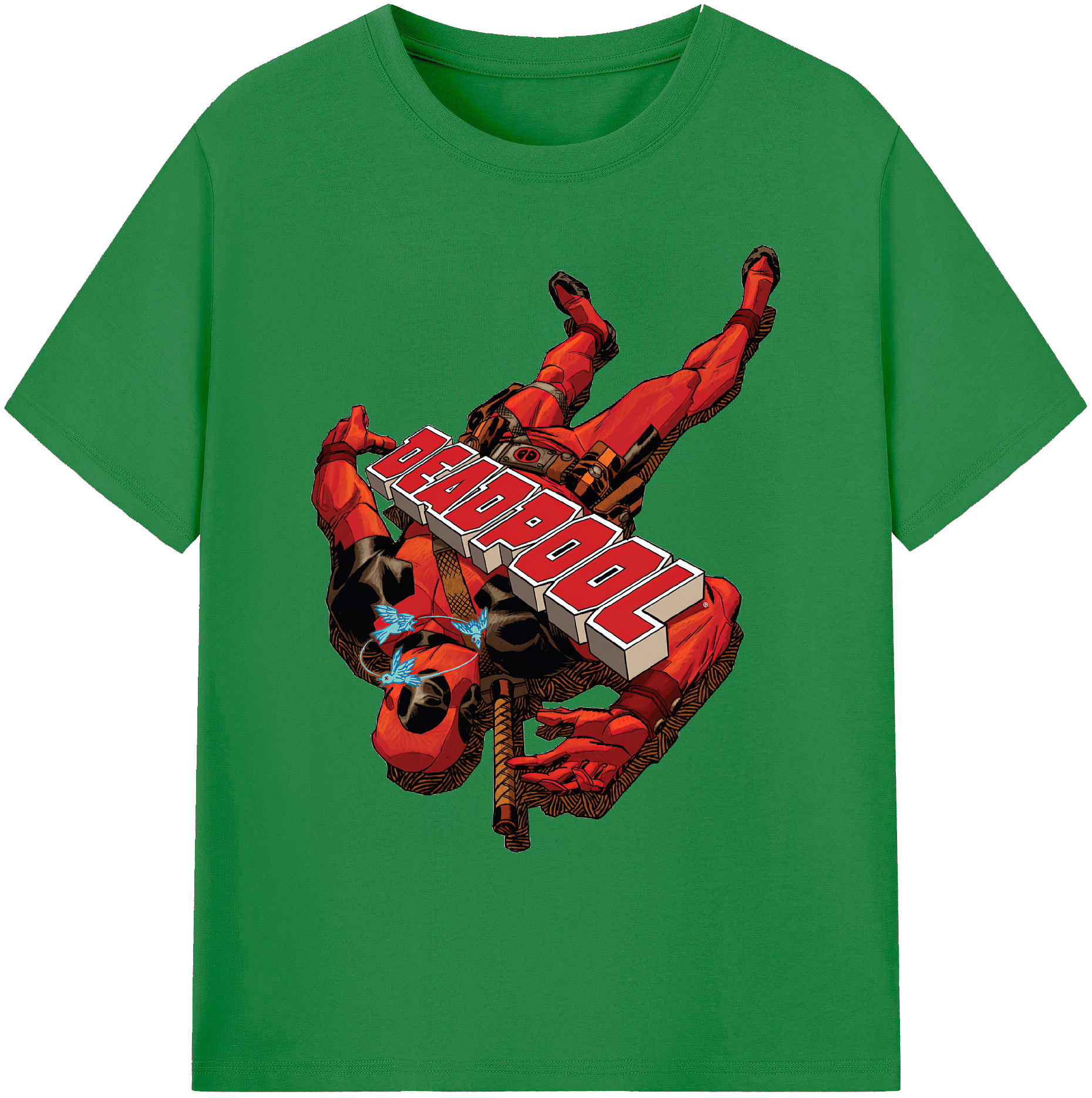 （画像用） Deadpool デッドプール 綿100％ メンズ半袖Tシャツ｜肌触りやわらか＆通気性
