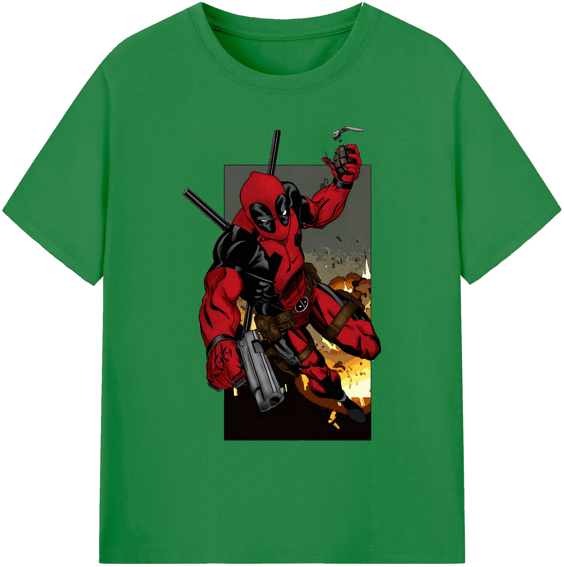 （画像用） Deadpool デッドプール 綿100％ メンズ半袖Tシャツ｜肌触りやわらか＆通気性