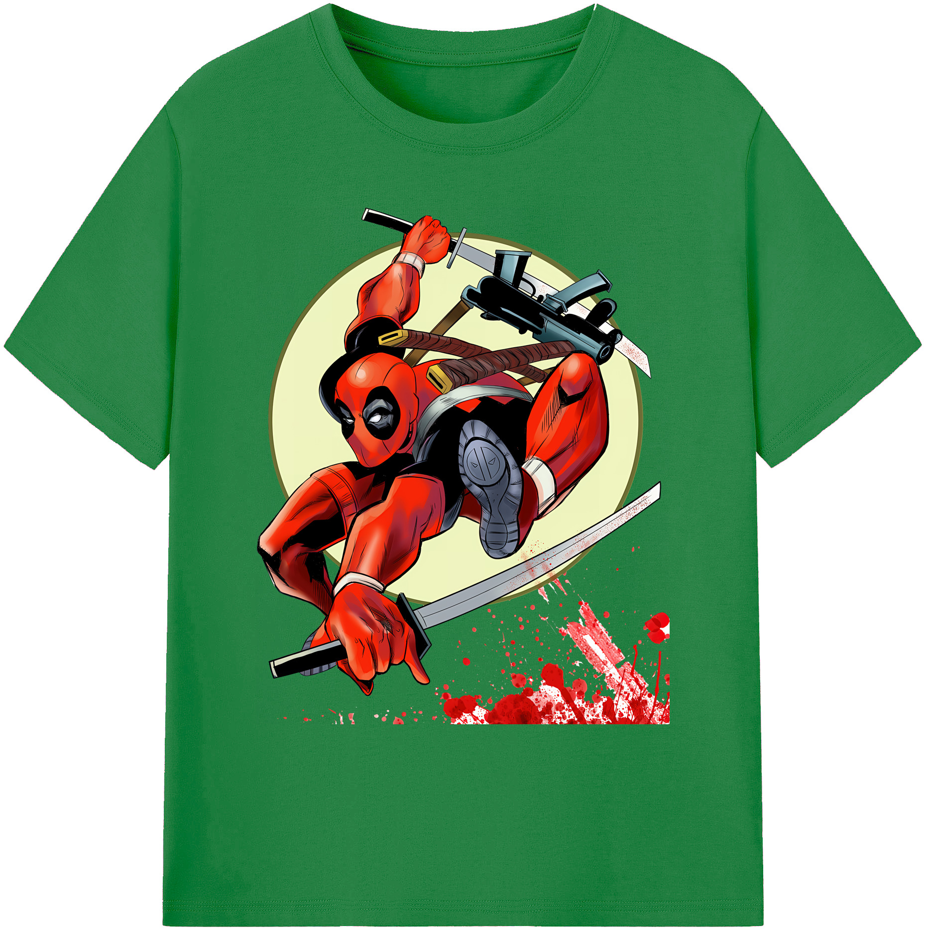 （画像用） Deadpool デッドプール 綿100％ メンズ半袖Tシャツ｜肌触りやわらか＆通気性
