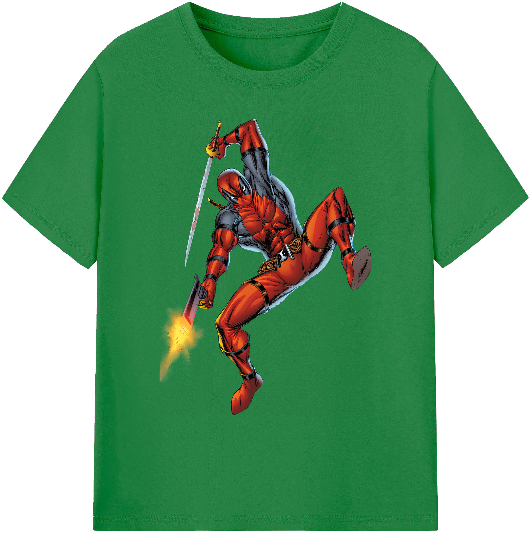 （画像用） Deadpool デッドプール 綿100％ メンズ半袖Tシャツ｜肌触りやわらか＆通気性