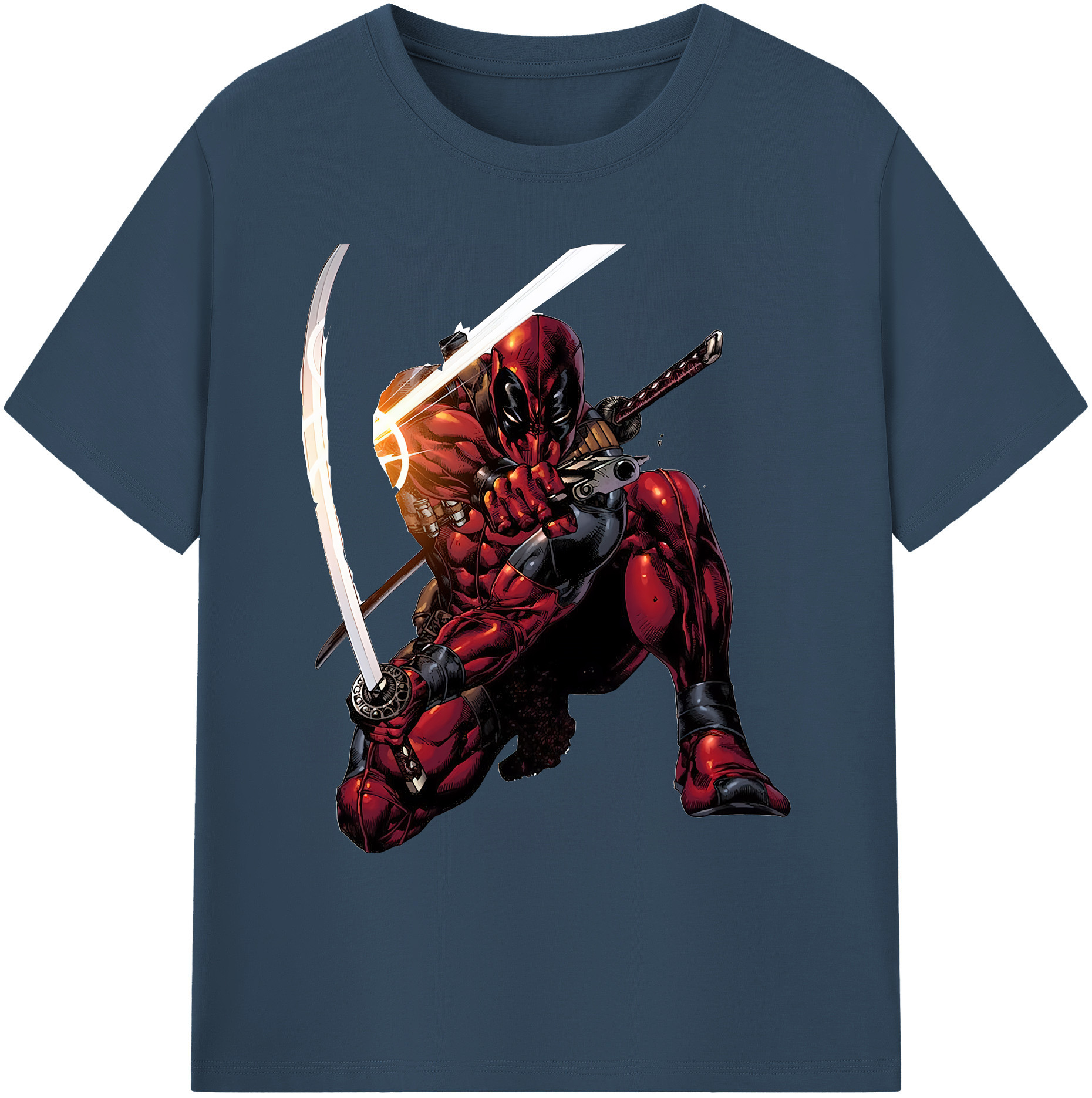 （画像用） Deadpool デッドプール 綿100％ メンズ半袖Tシャツ｜肌触りやわらか＆通気性
