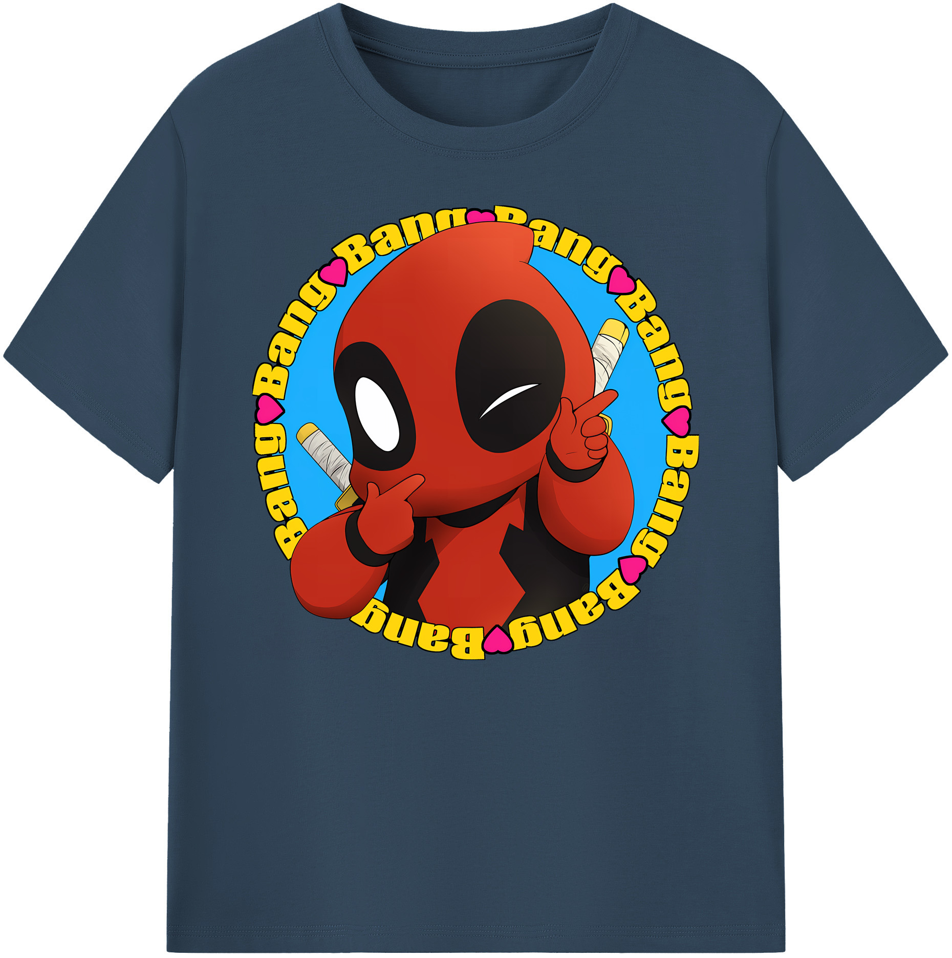 （画像用） Deadpool デッドプール 綿100％ メンズ半袖Tシャツ｜肌触りやわらか＆通気性