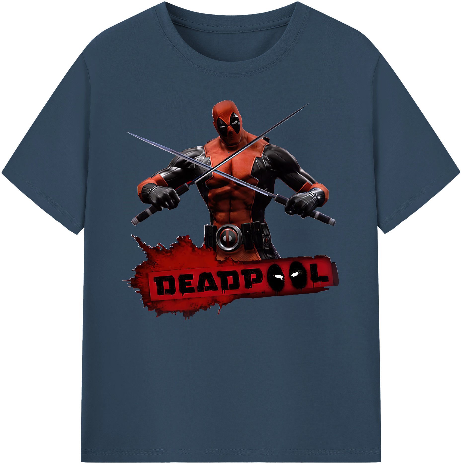 （画像用） Deadpool デッドプール 綿100％ メンズ半袖Tシャツ｜肌触りやわらか＆通気性