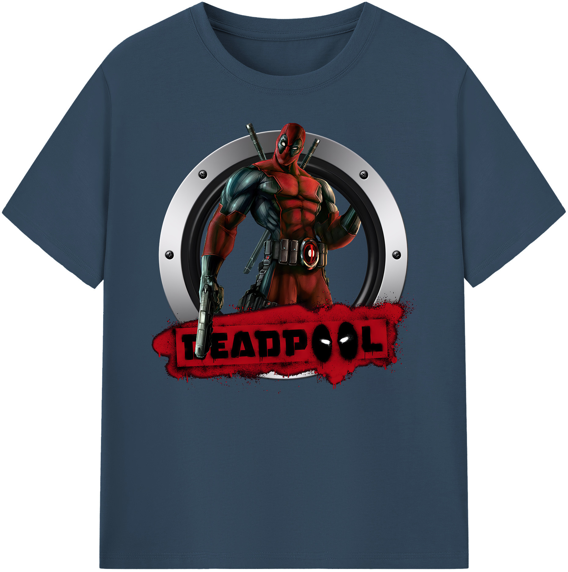 （画像用） Deadpool デッドプール 綿100％ メンズ半袖Tシャツ｜肌触りやわらか＆通気性