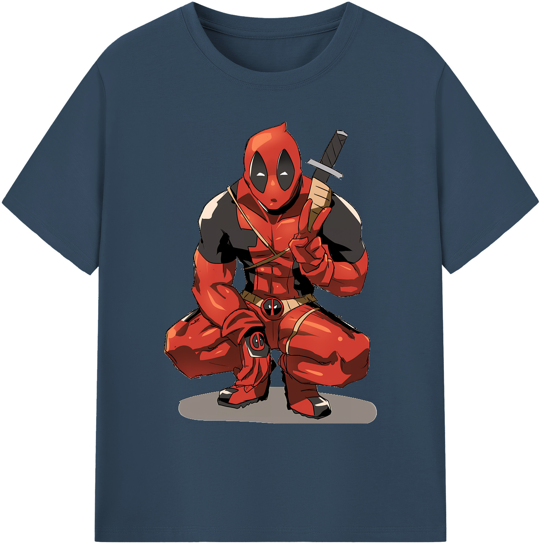 （画像用） Deadpool デッドプール 綿100％ メンズ半袖Tシャツ｜肌触りやわらか＆通気性