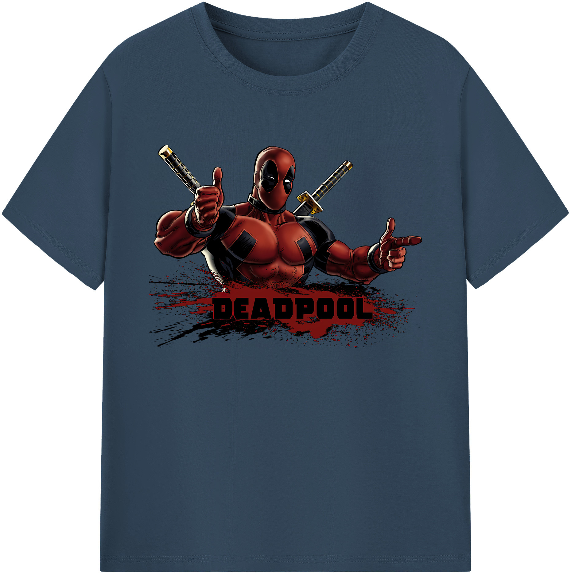 （画像用） Deadpool デッドプール 綿100％ メンズ半袖Tシャツ｜肌触りやわらか＆通気性