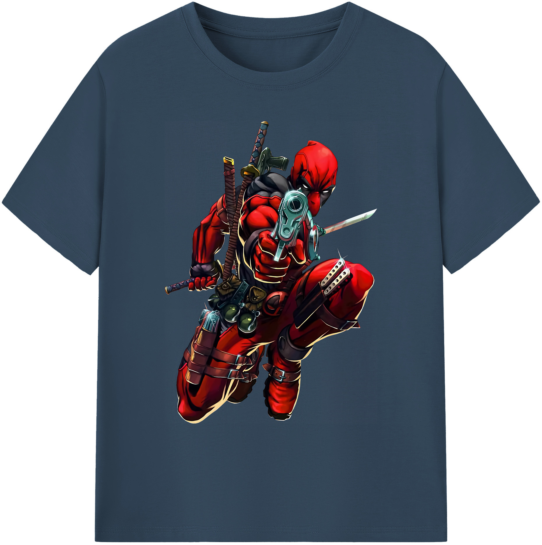 （画像用） Deadpool デッドプール 綿100％ メンズ半袖Tシャツ｜肌触りやわらか＆通気性