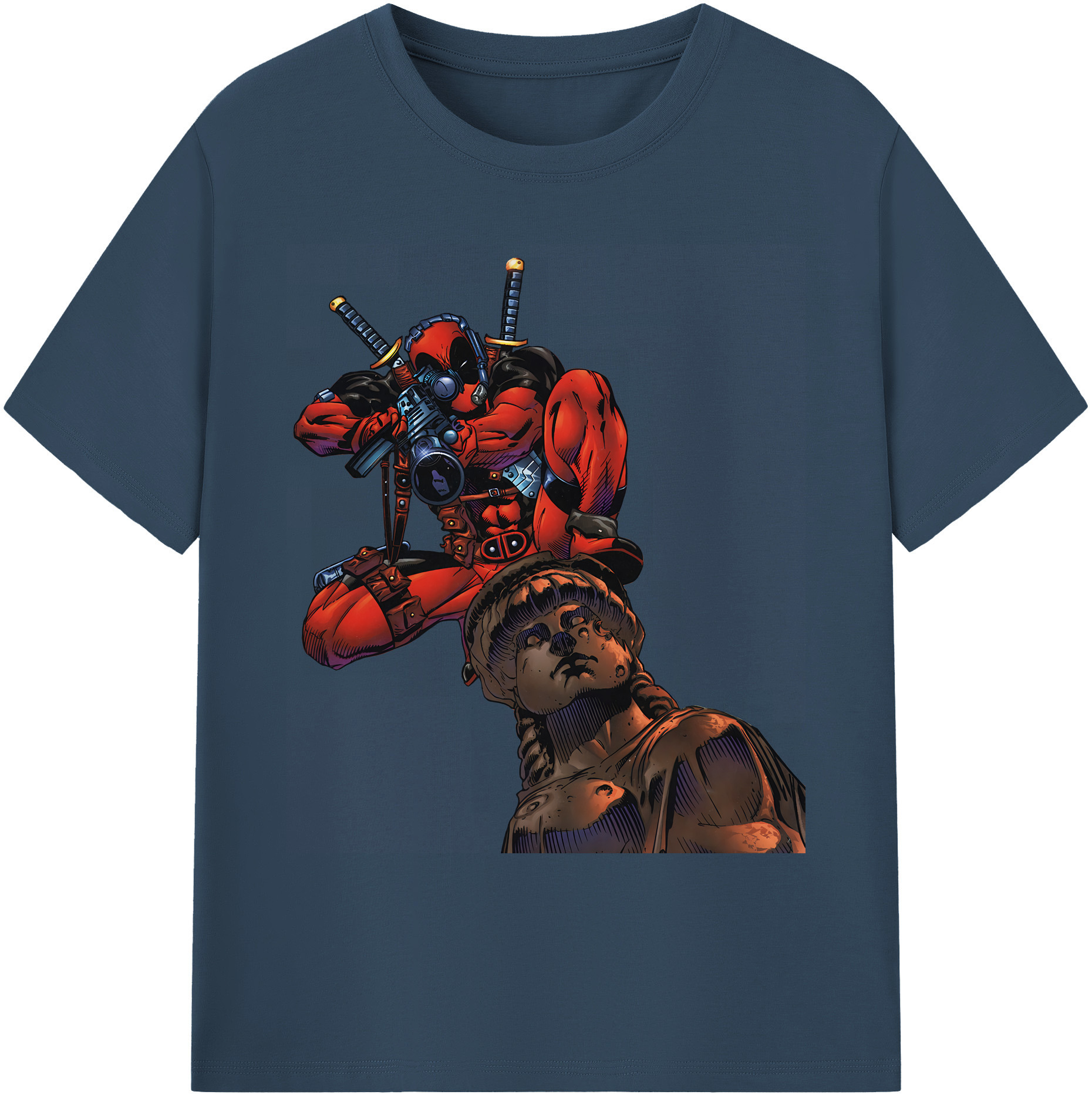 （画像用） Deadpool デッドプール 綿100％ メンズ半袖Tシャツ｜肌触りやわらか＆通気性
