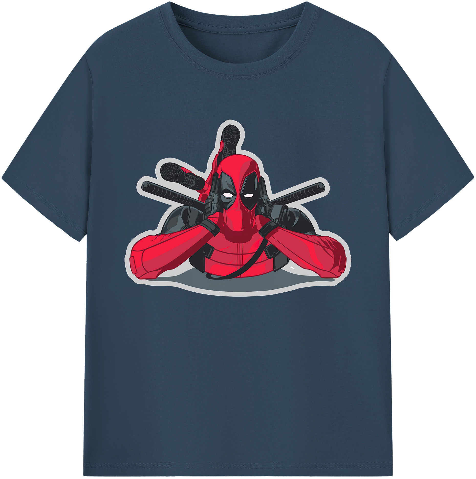 （画像用） Deadpool デッドプール 綿100％ メンズ半袖Tシャツ｜肌触りやわらか＆通気性