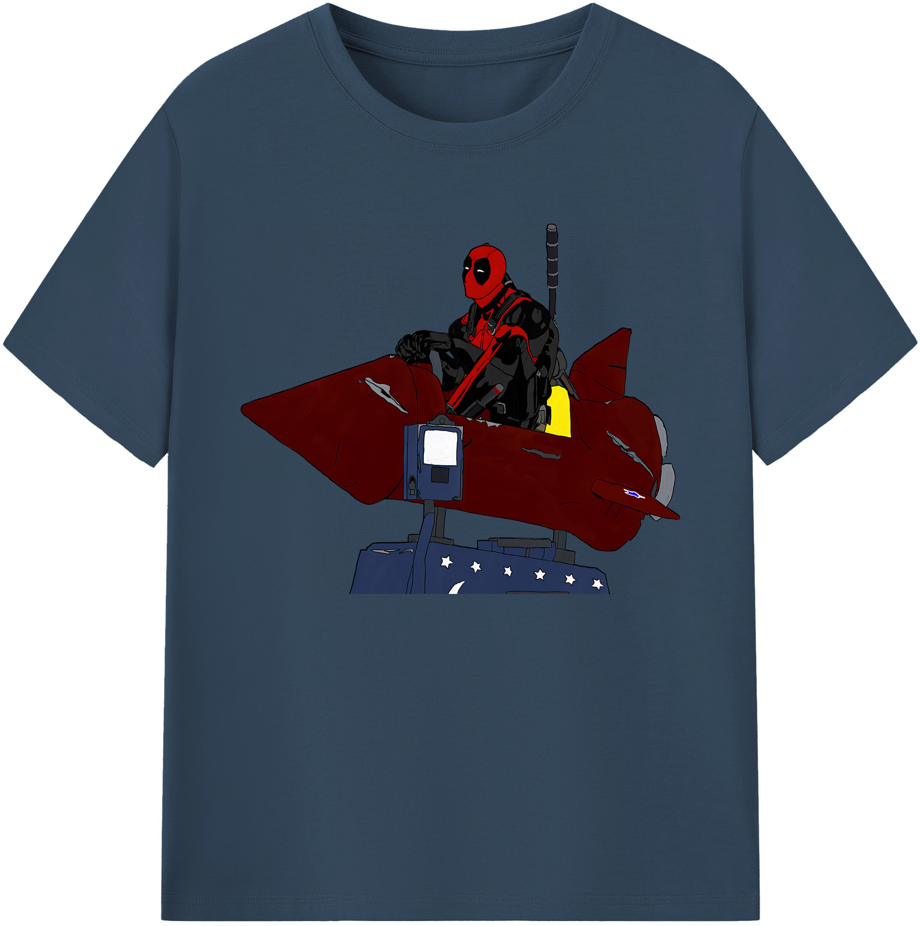 （画像用） Deadpool デッドプール 綿100％ メンズ半袖Tシャツ｜肌触りやわらか＆通気性
