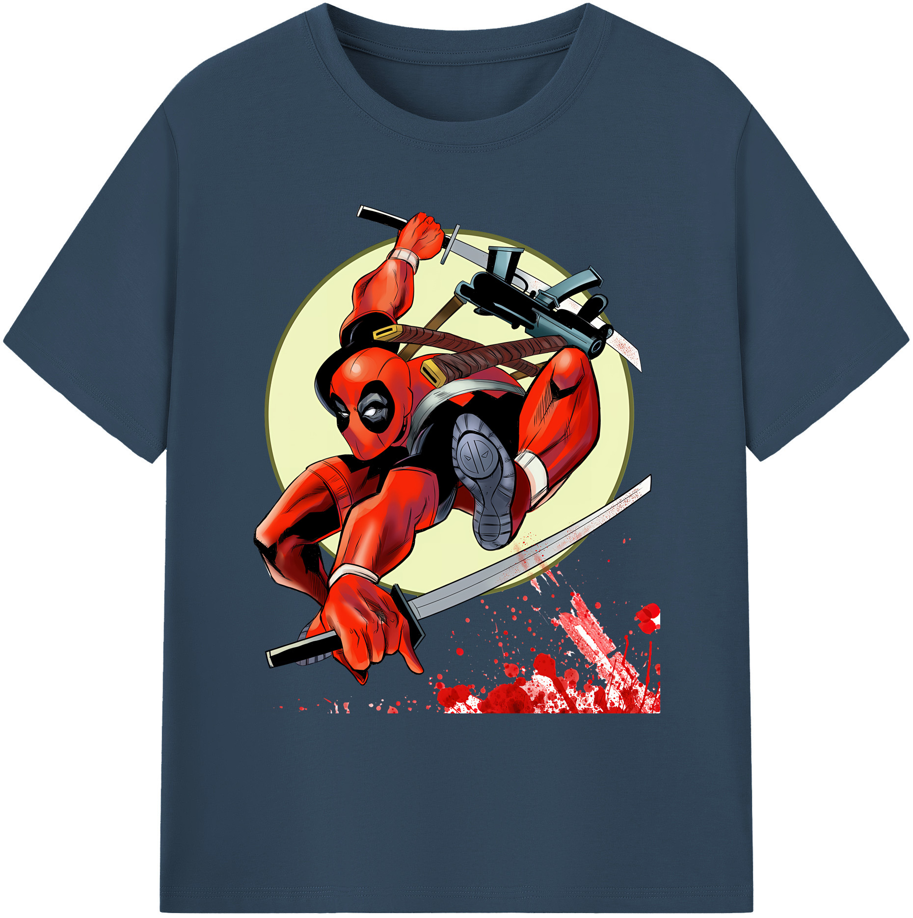 （画像用） Deadpool デッドプール 綿100％ メンズ半袖Tシャツ｜肌触りやわらか＆通気性