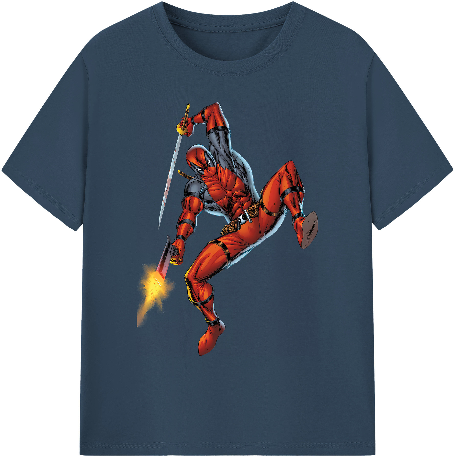（画像用） Deadpool デッドプール 綿100％ メンズ半袖Tシャツ｜肌触りやわらか＆通気性