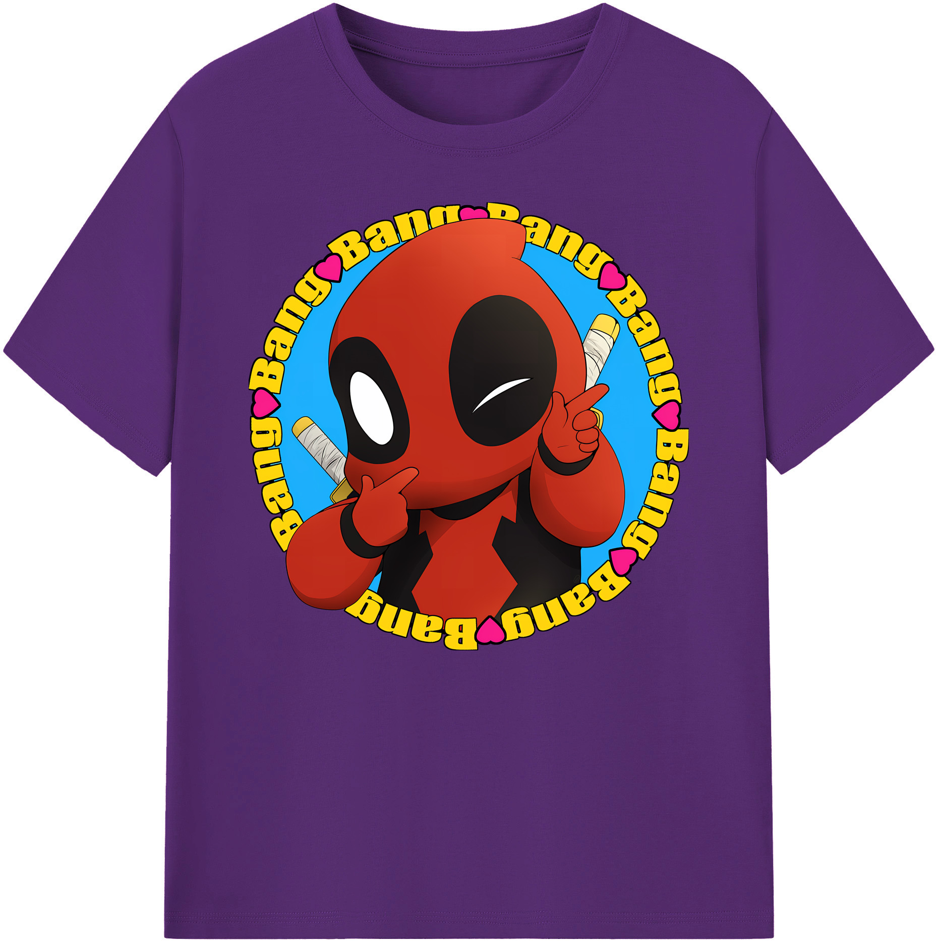 （画像用） Deadpool デッドプール 綿100％ メンズ半袖Tシャツ｜肌触りやわらか＆通気性