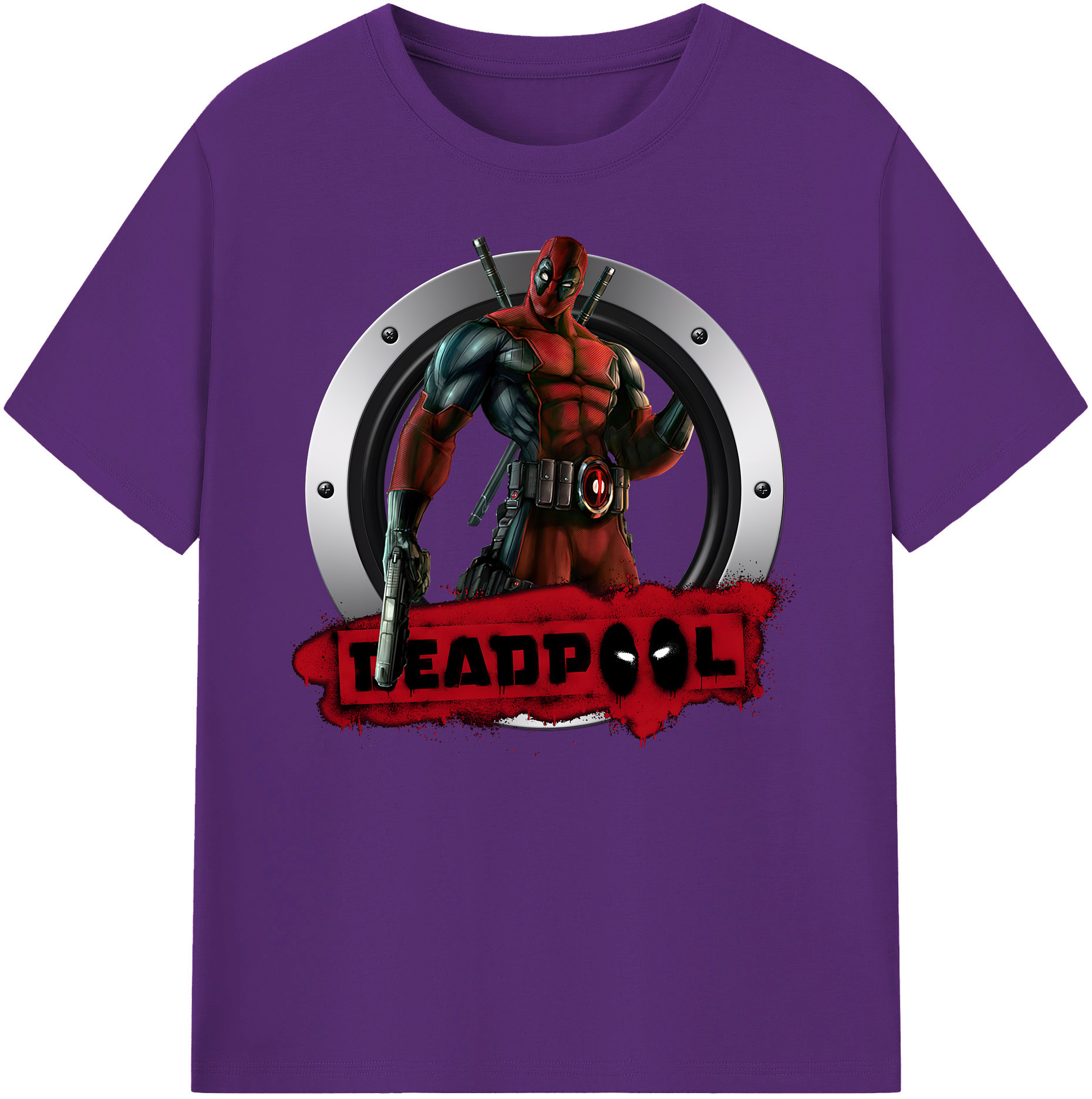 （画像用） Deadpool デッドプール 綿100％ メンズ半袖Tシャツ｜肌触りやわらか＆通気性