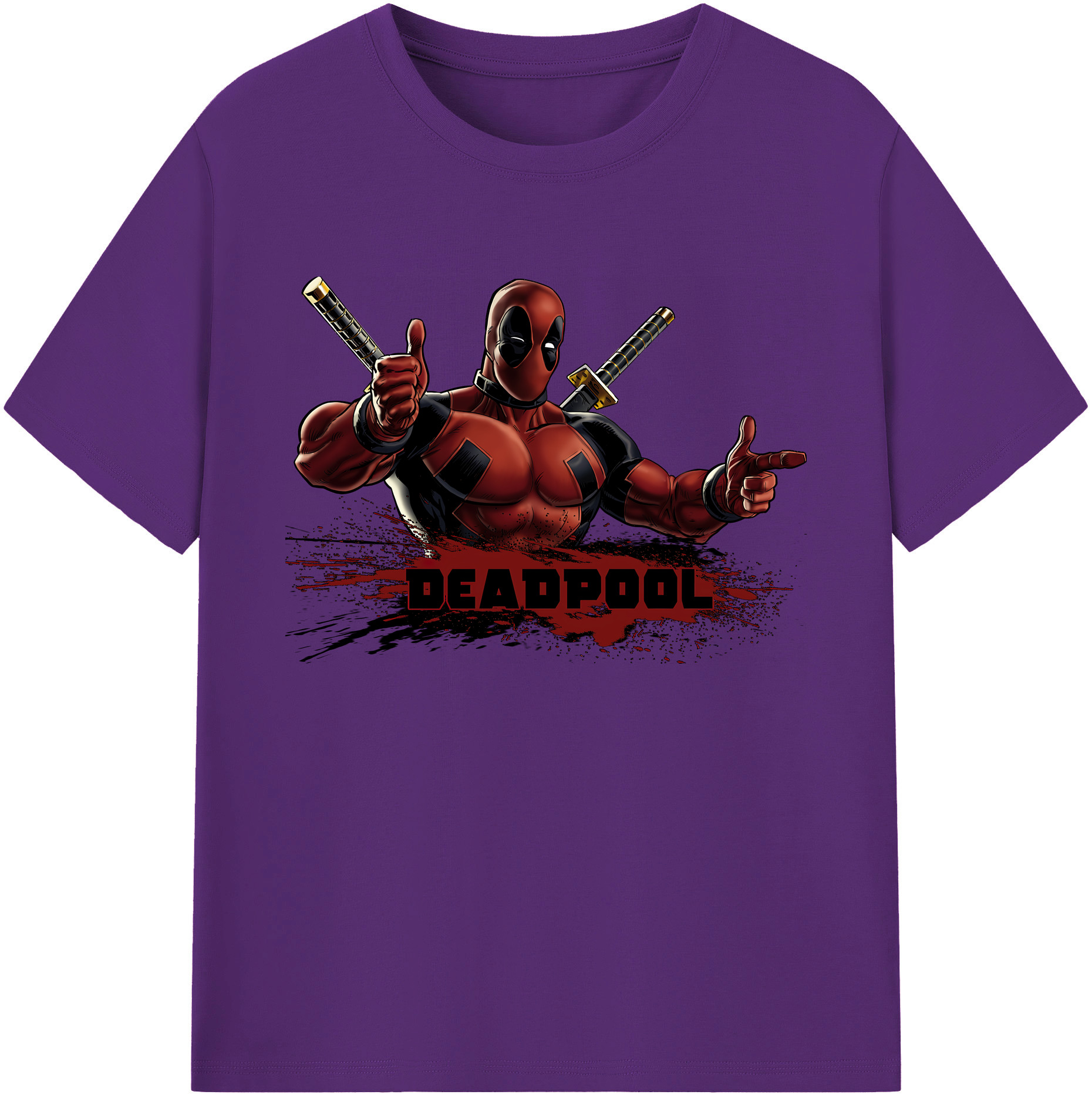 （画像用） Deadpool デッドプール 綿100％ メンズ半袖Tシャツ｜肌触りやわらか＆通気性