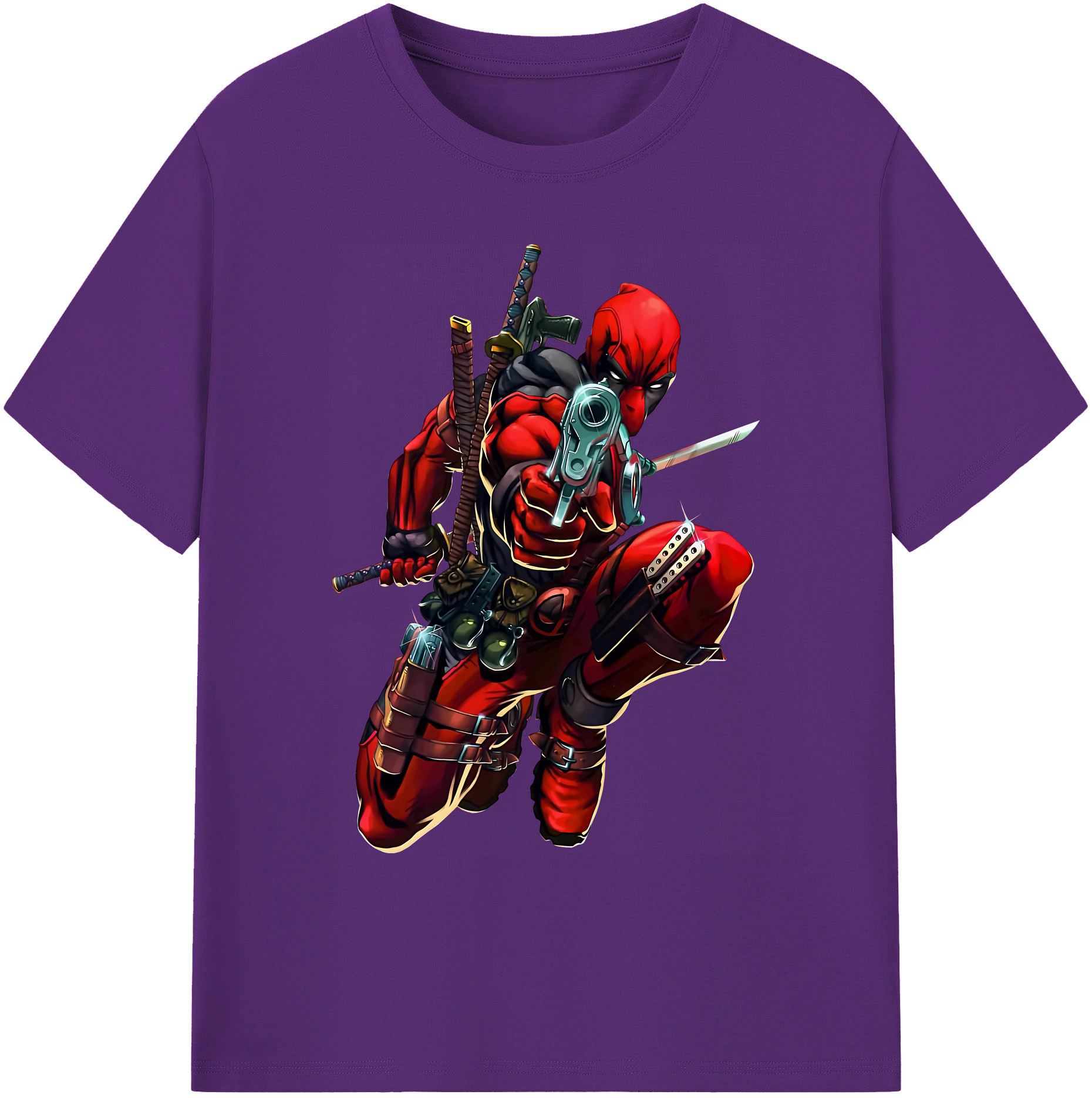 （画像用） Deadpool デッドプール 綿100％ メンズ半袖Tシャツ｜肌触りやわらか＆通気性