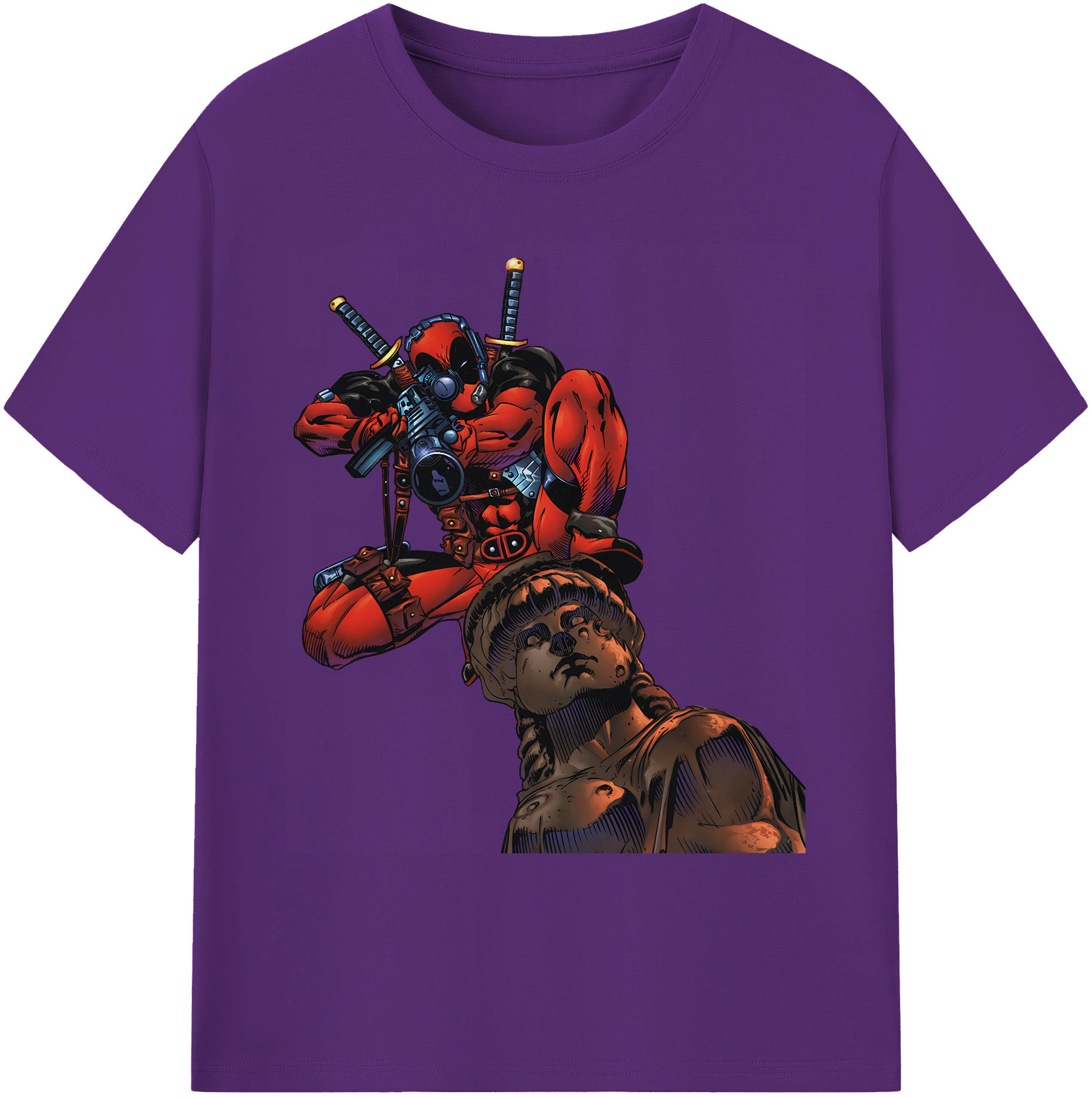 （画像用） Deadpool デッドプール 綿100％ メンズ半袖Tシャツ｜肌触りやわらか＆通気性