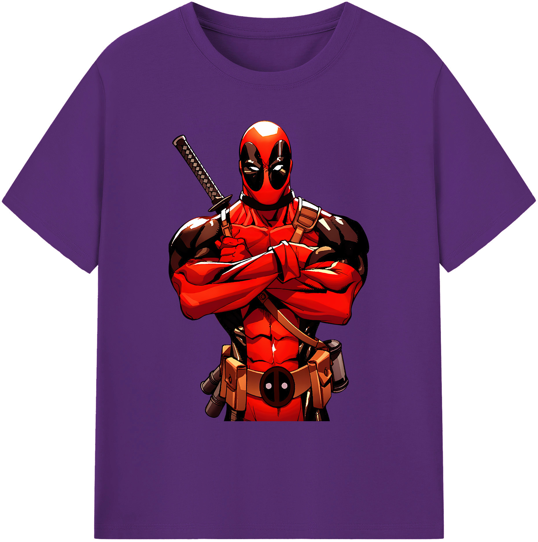 （画像用） Deadpool デッドプール 綿100％ メンズ半袖Tシャツ｜肌触りやわらか＆通気性