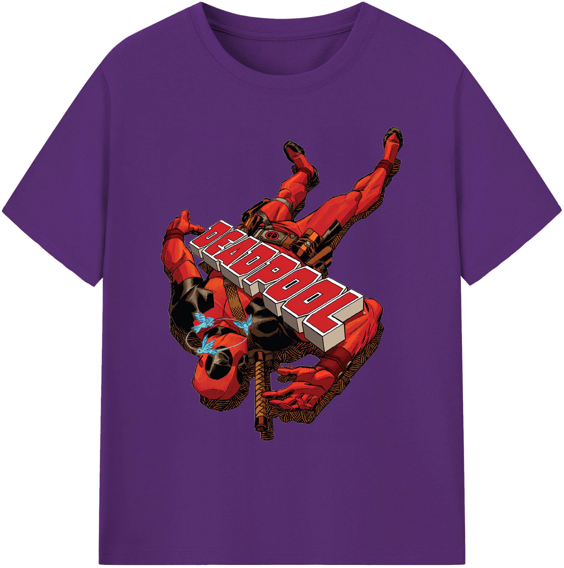 （画像用） Deadpool デッドプール 綿100％ メンズ半袖Tシャツ｜肌触りやわらか＆通気性