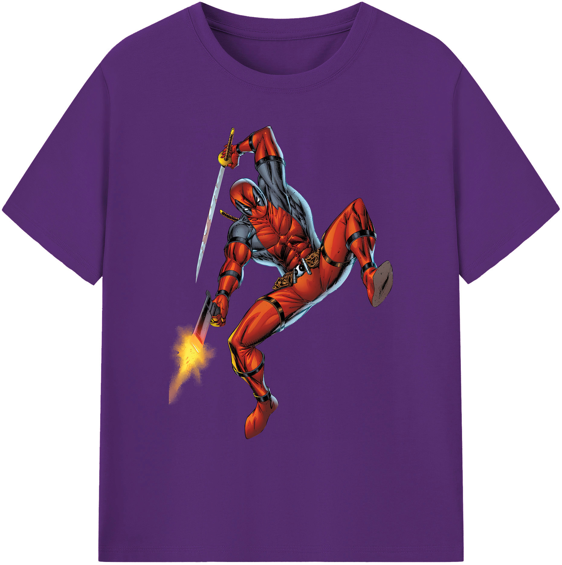 （画像用） Deadpool デッドプール 綿100％ メンズ半袖Tシャツ｜肌触りやわらか＆通気性