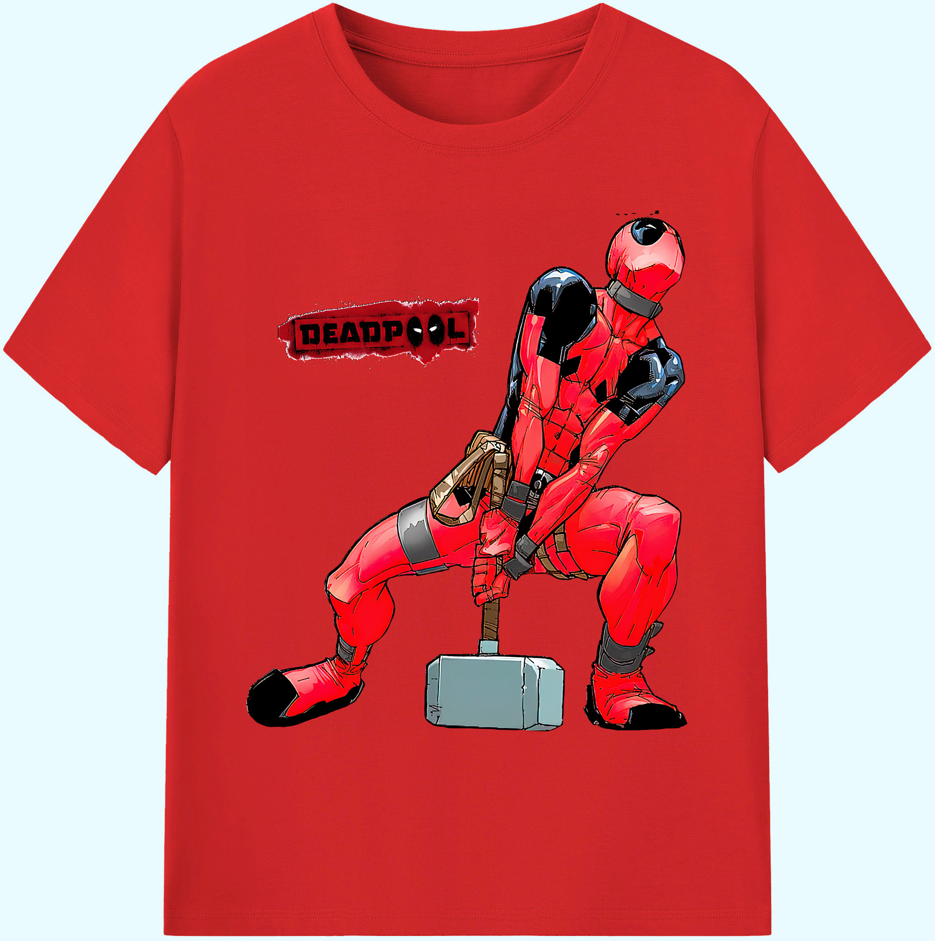 （画像用） Deadpool デッドプール 綿100％ メンズ半袖Tシャツ｜肌触りやわらか＆通気性