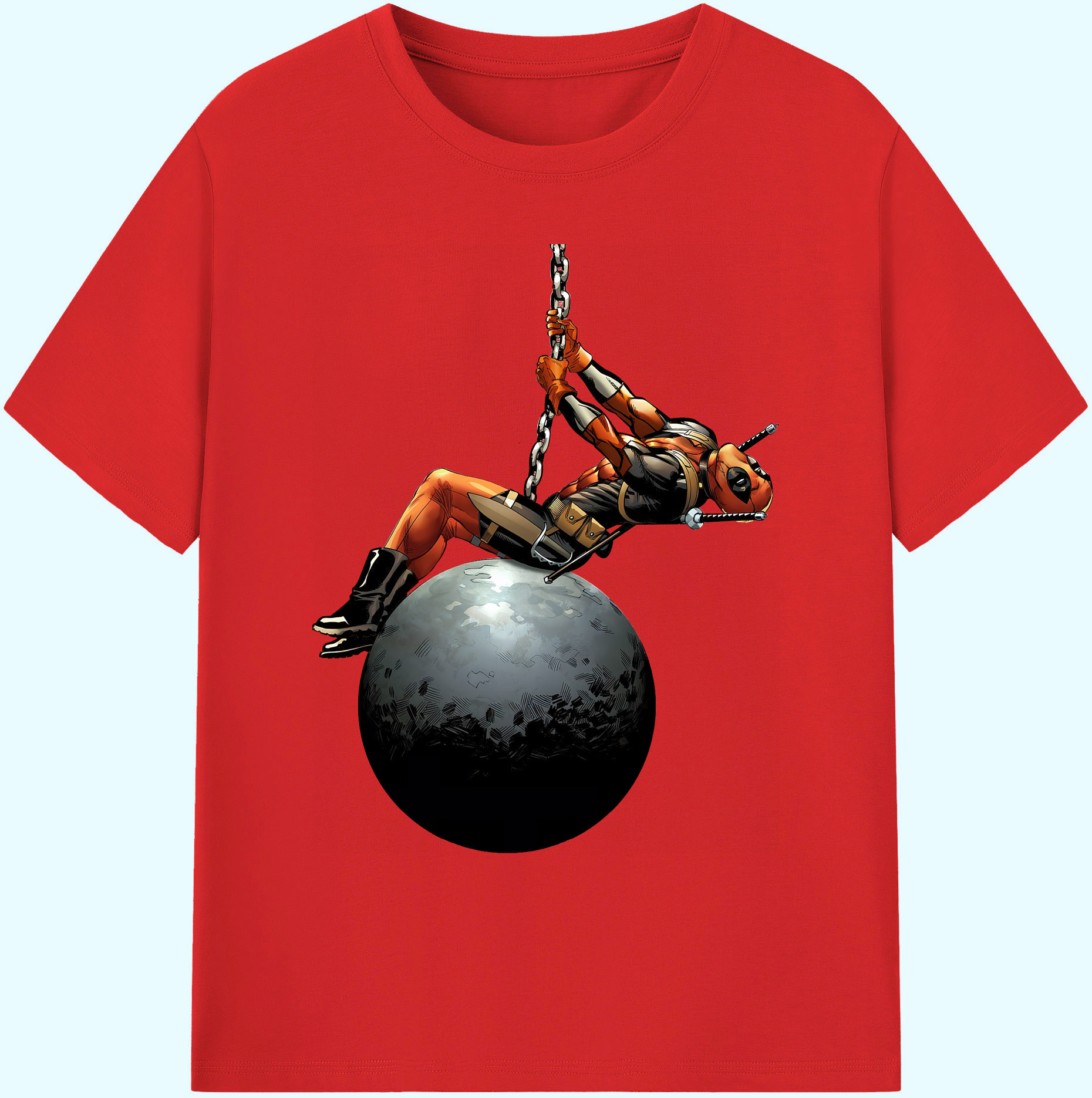（画像用） Deadpool デッドプール 綿100％ メンズ半袖Tシャツ｜肌触りやわらか＆通気性