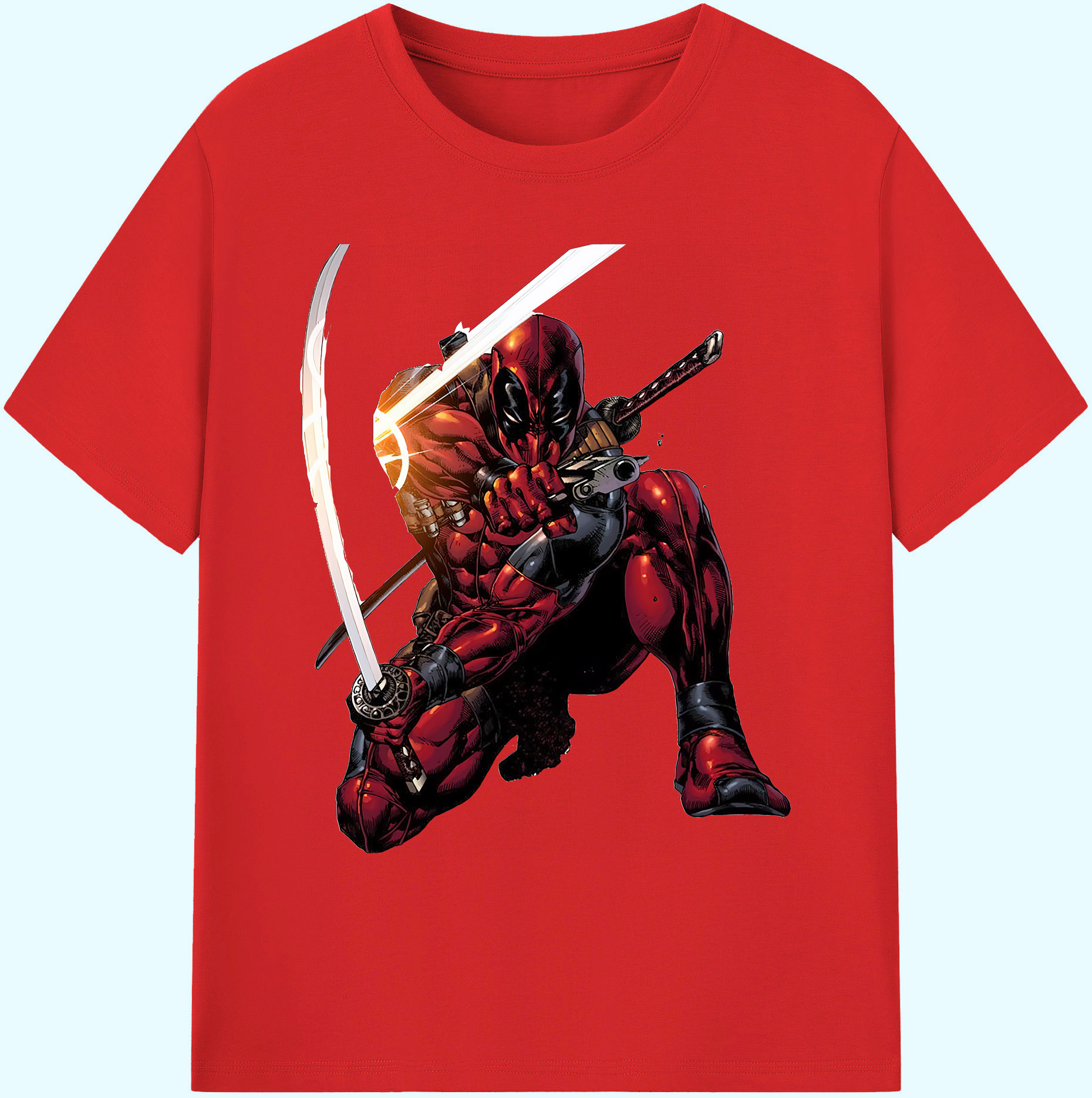 （画像用） Deadpool デッドプール 綿100％ メンズ半袖Tシャツ｜肌触りやわらか＆通気性