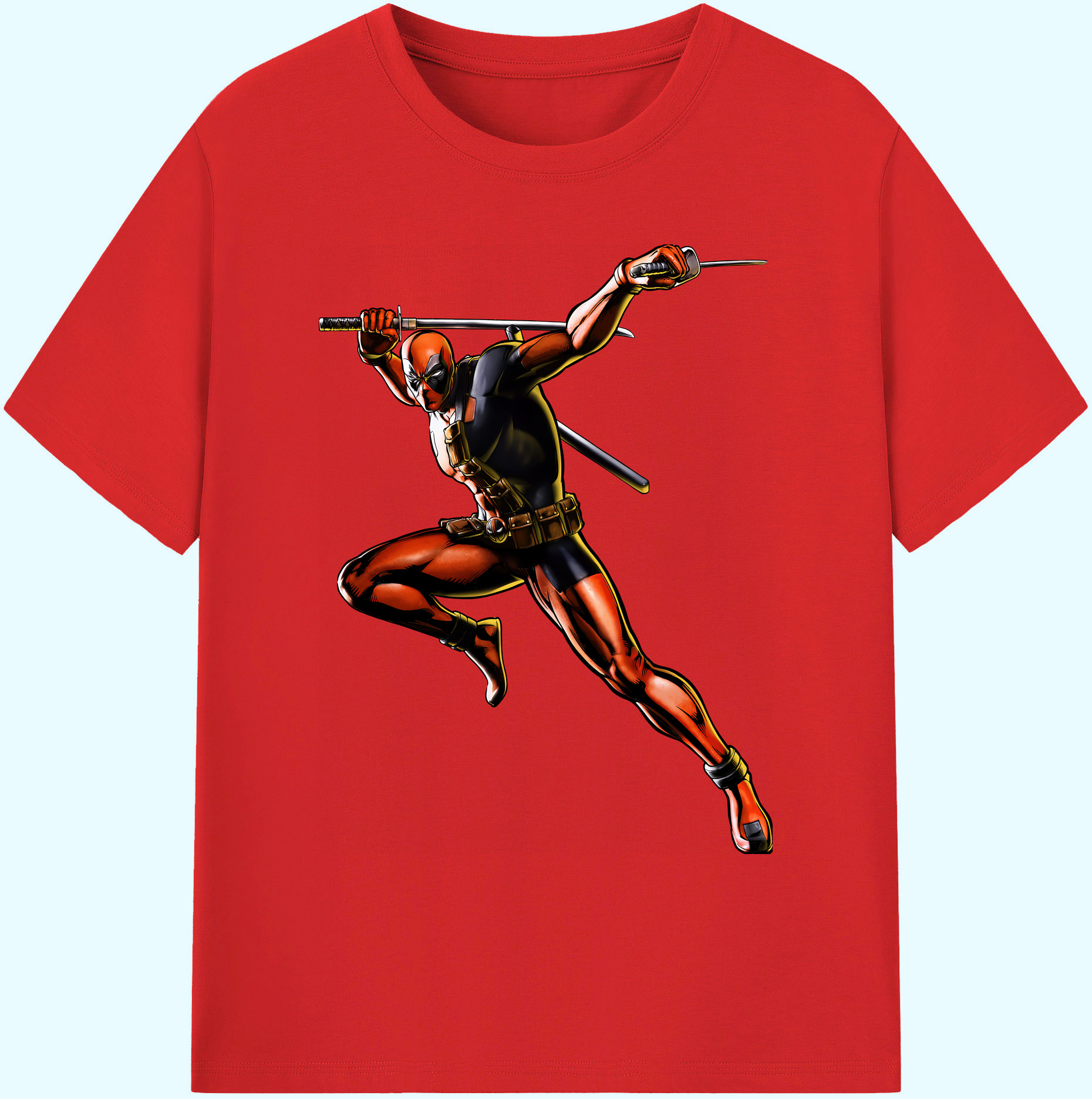 （画像用） Deadpool デッドプール 綿100％ メンズ半袖Tシャツ｜肌触りやわらか＆通気性