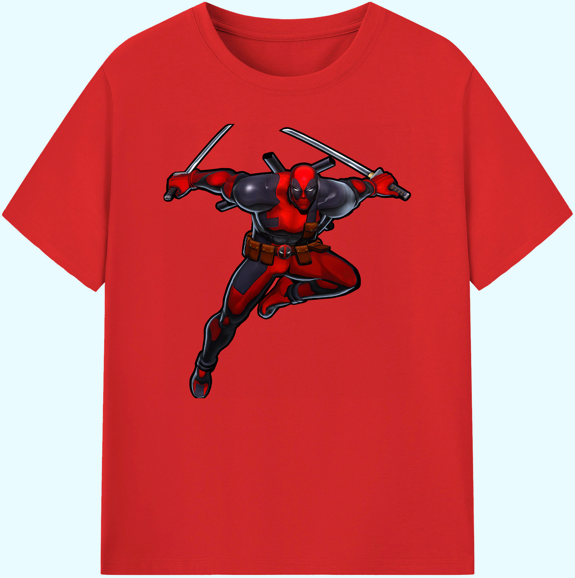 （画像用） Deadpool デッドプール 綿100％ メンズ半袖Tシャツ｜肌触りやわらか＆通気性