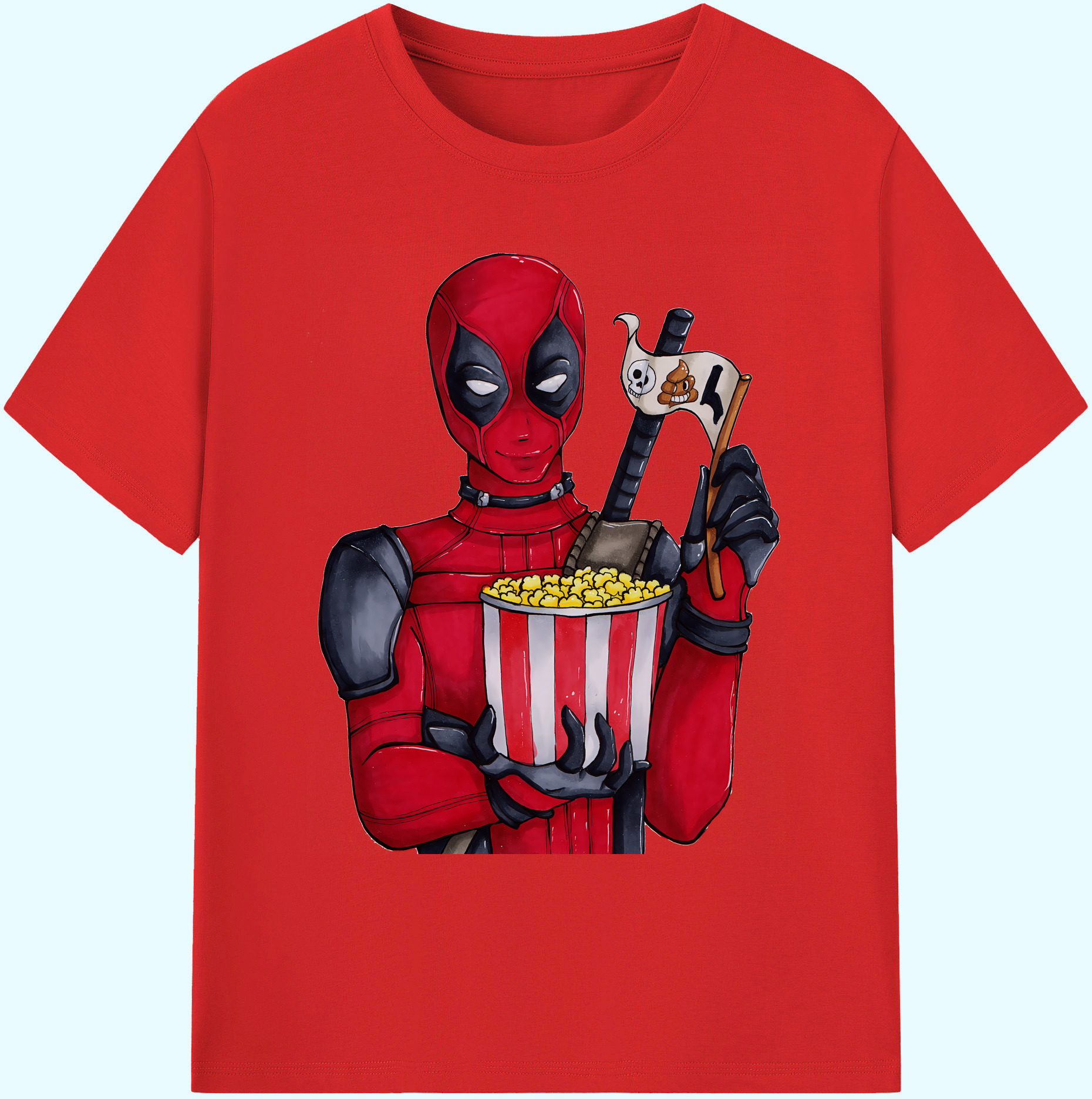 （画像用） Deadpool デッドプール 綿100％ メンズ半袖Tシャツ｜肌触りやわらか＆通気性