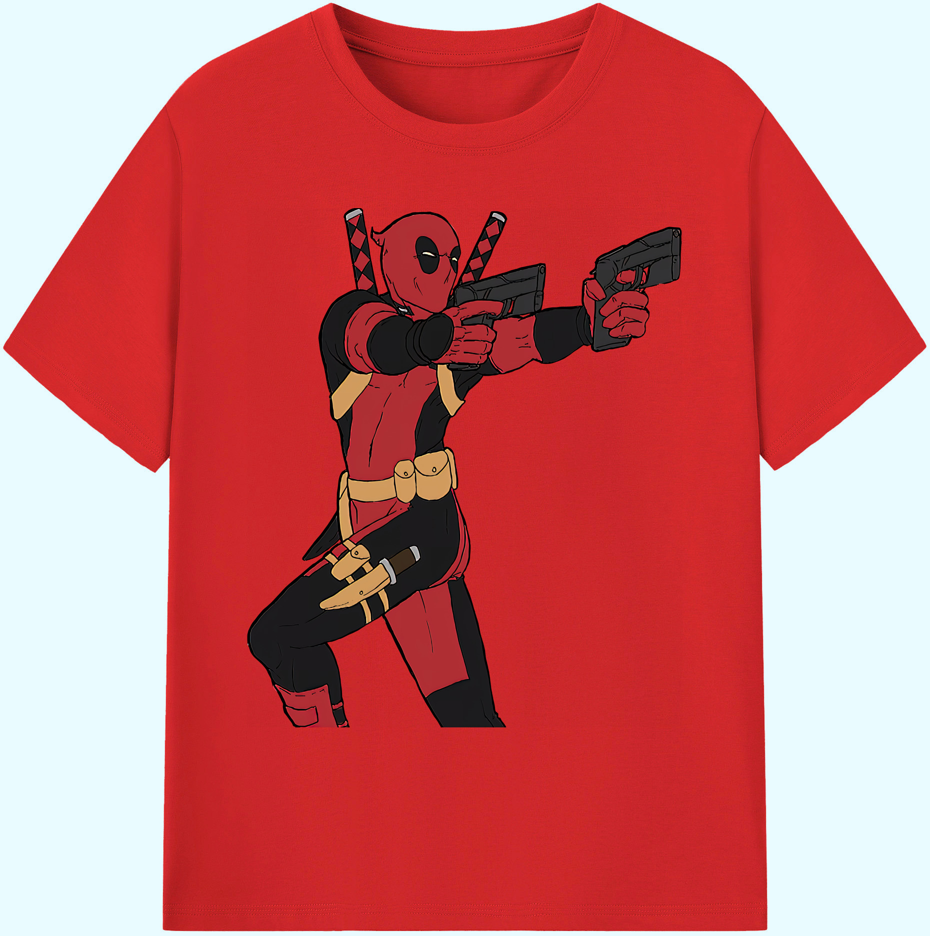 （画像用） Deadpool デッドプール 綿100％ メンズ半袖Tシャツ｜肌触りやわらか＆通気性